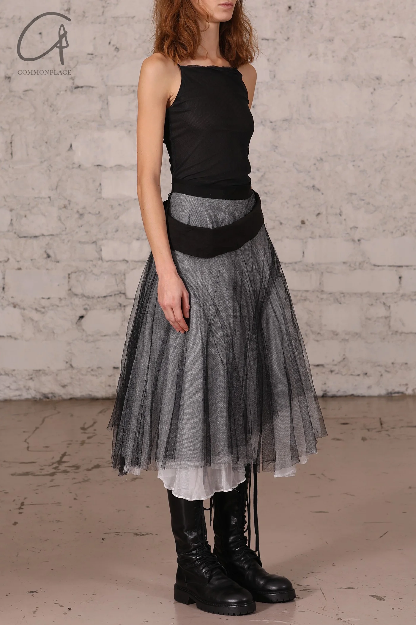 marc le bihan black and white wrap skirt 2573 E23 PMLB1 - Image 12