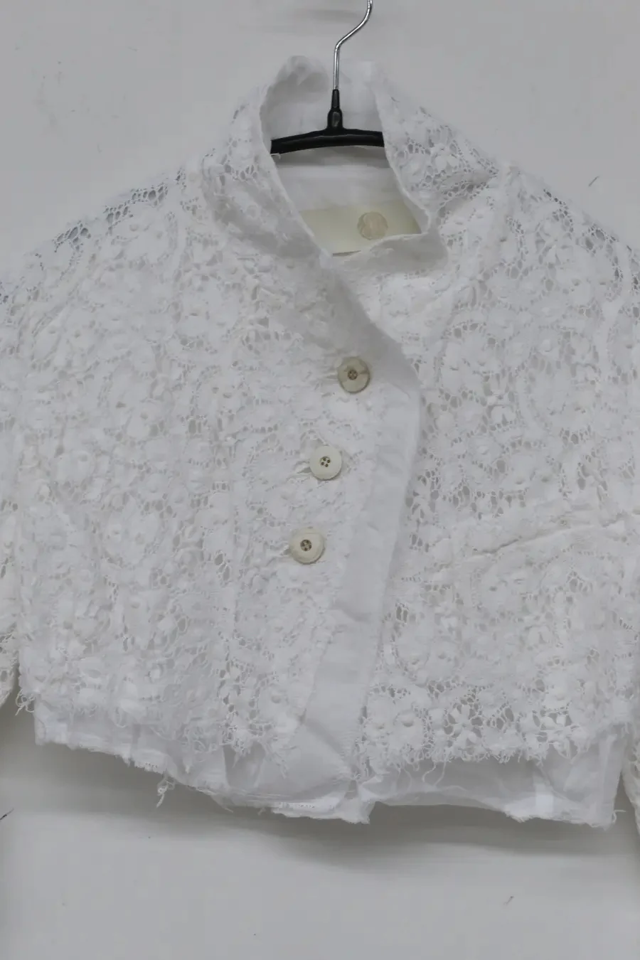 marc le bihan cotton crop top 2231-E21 WHITE - Image 14