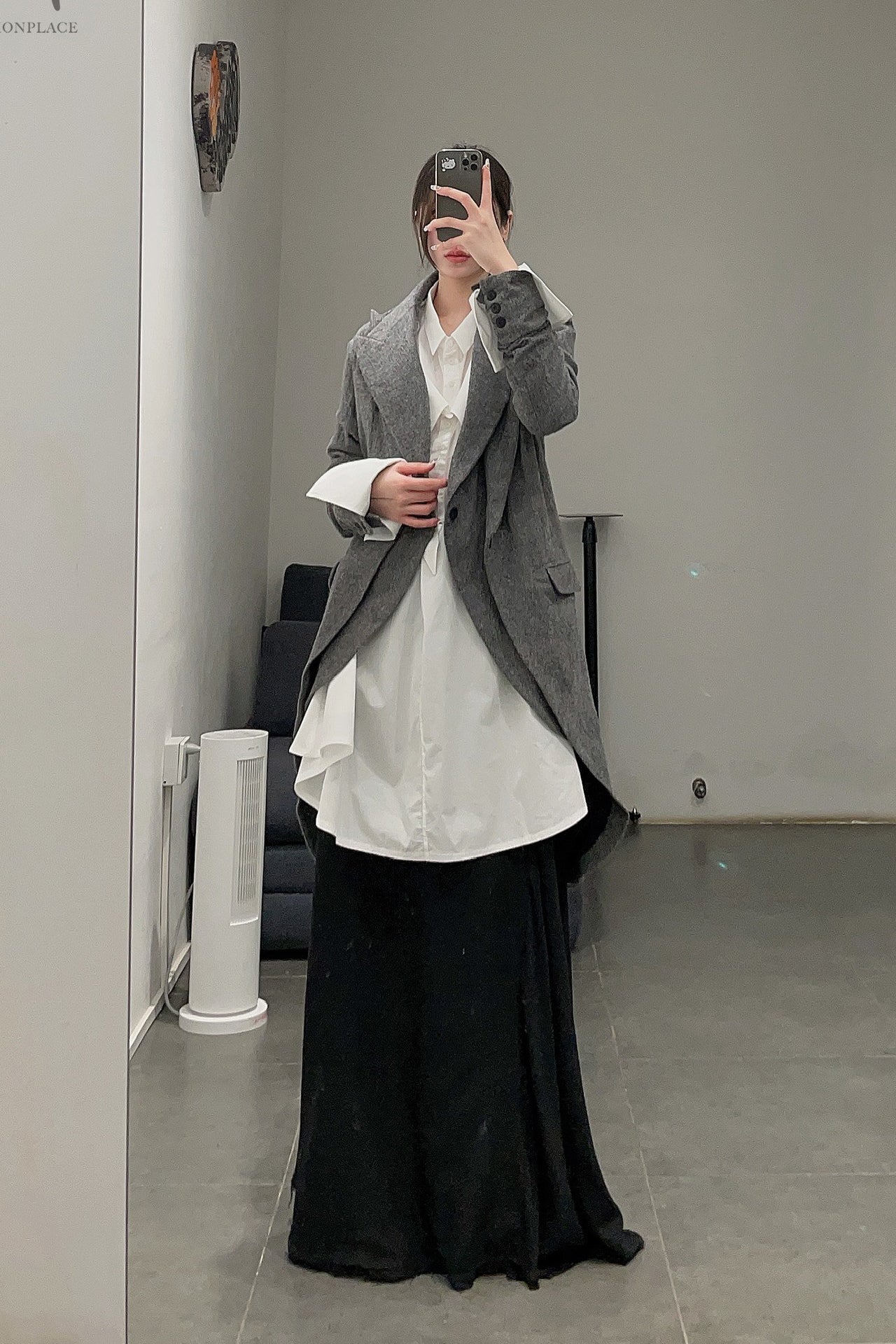 Marc le bihan double -collar dress coat 1275 gray - Image 17