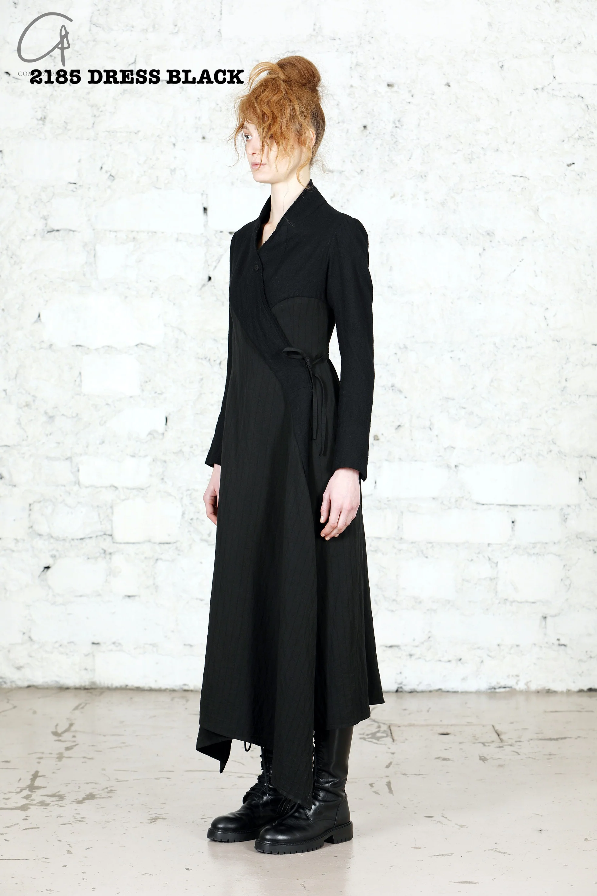Marc le bihan double fabric dress 2185 black - Image 18