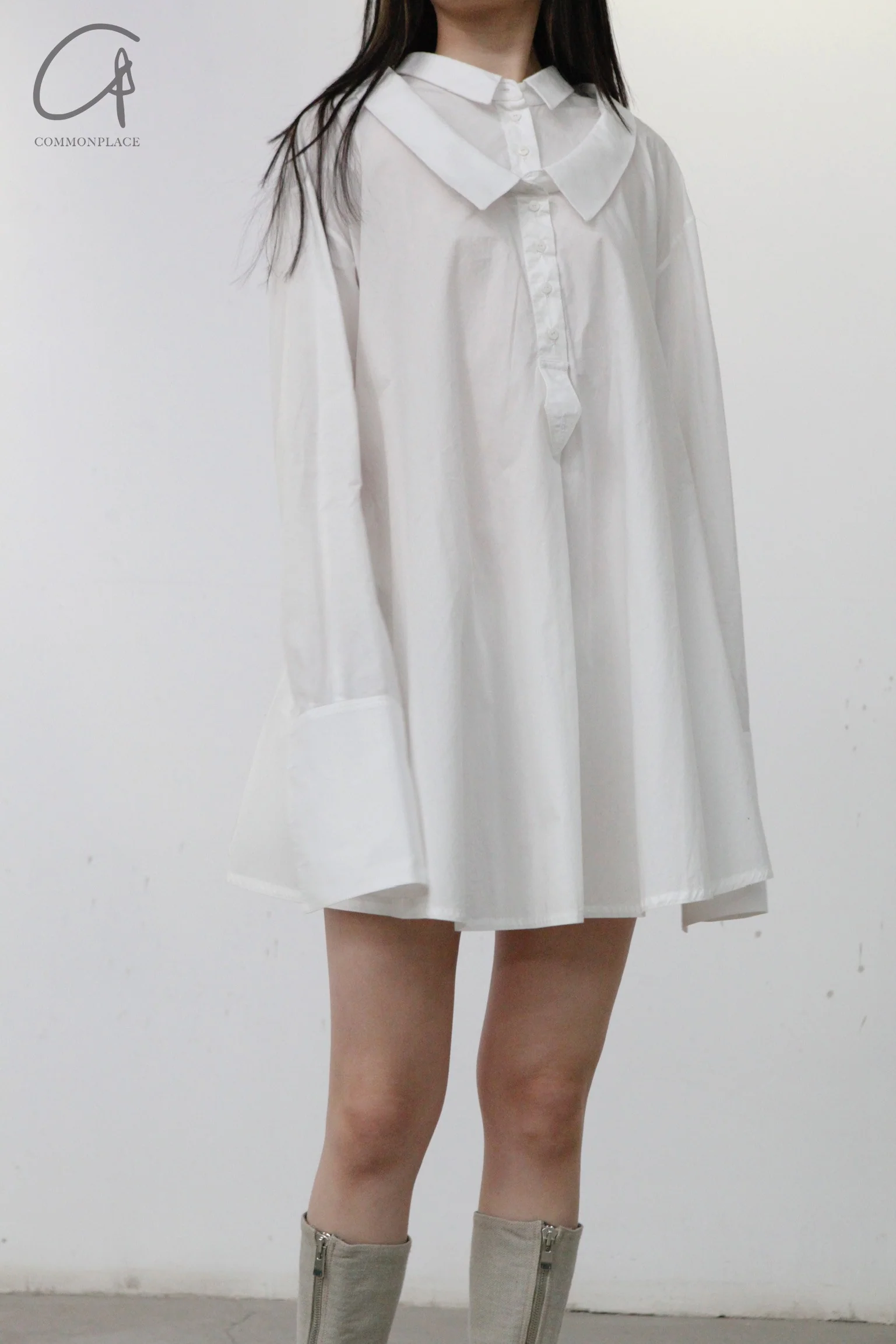 Marc le bihan double -neck shirt 2630 white - Image 4