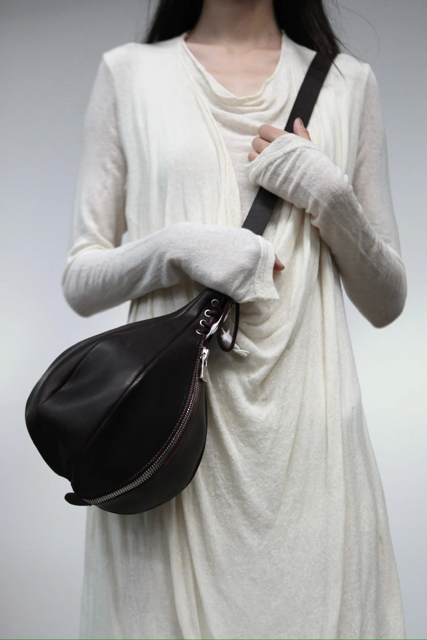 Marc Le Bihan Fall/Winter 2025 Collection: Long-sleeved Dresses 2833 & 2832 (France) MLB-2833-25AW-ecru - Image 2