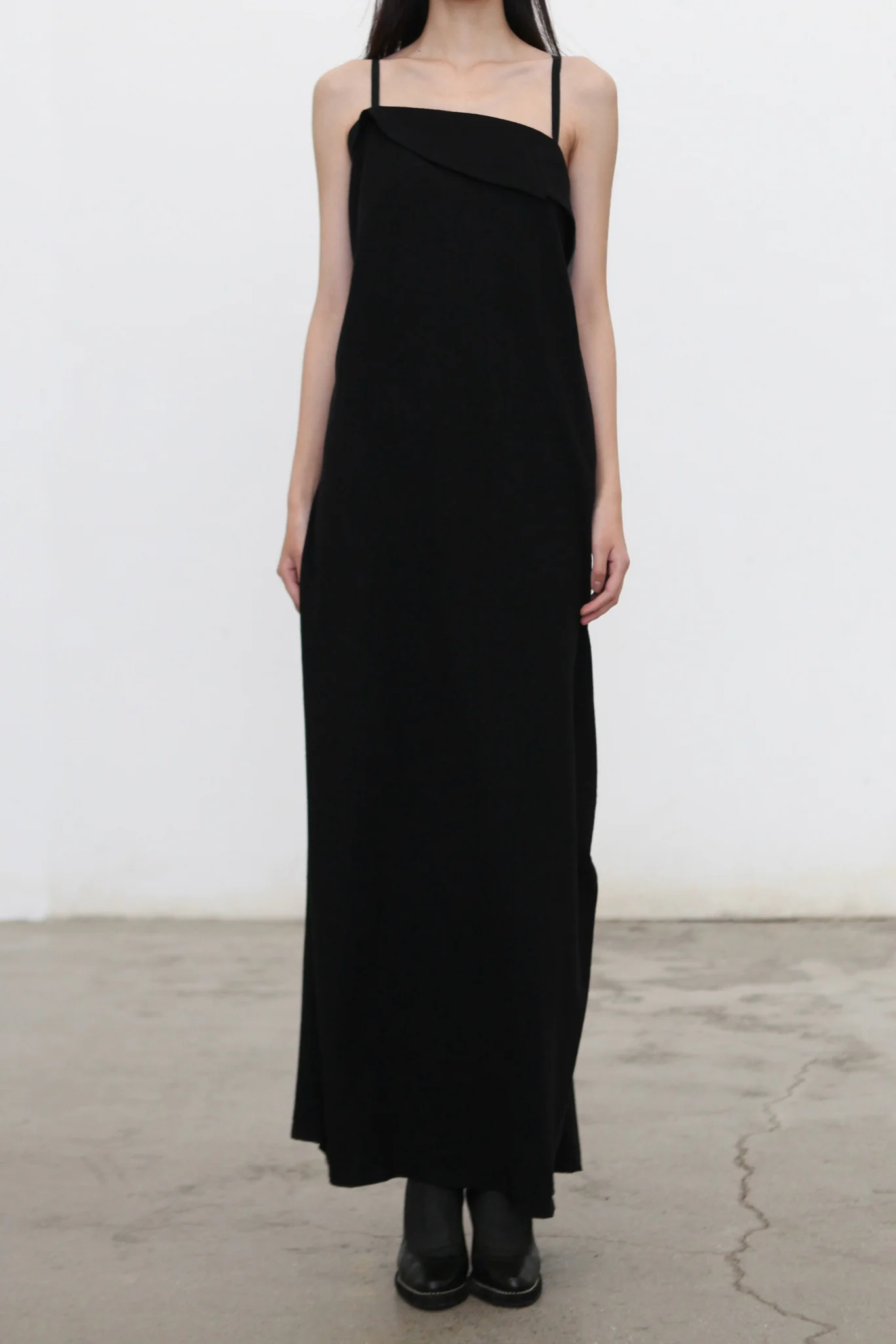 Marc Le Bihan Fall/Winter 2025 Cross-Stripe Dress 2143 (France) MLB-2143-NOIR