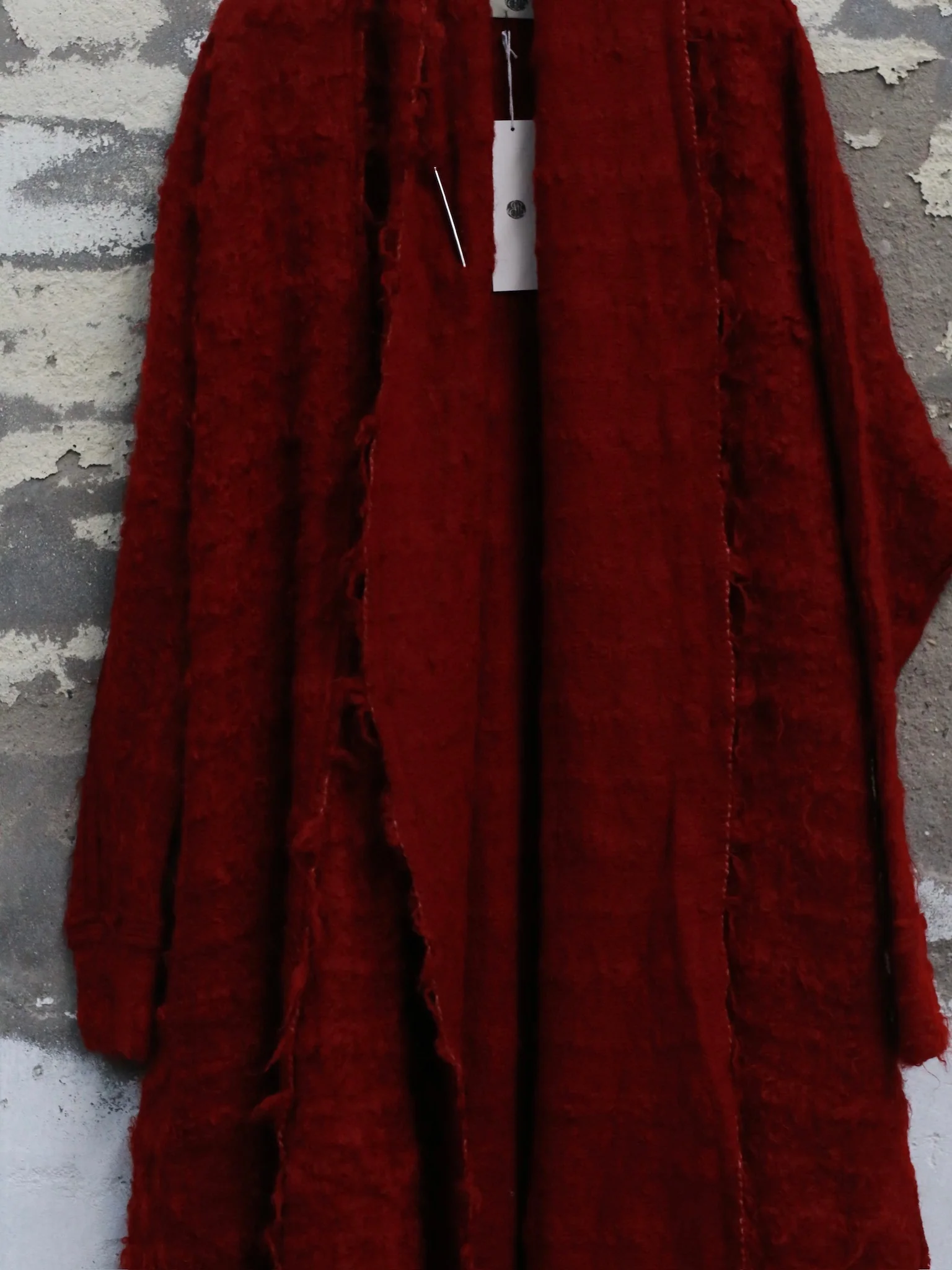 Marc Le Bihan Fall/Winter 2025 Long Cardigan with Brooch Decoration 2735 (France) MLB-2735-25AW-GUN - Image 8