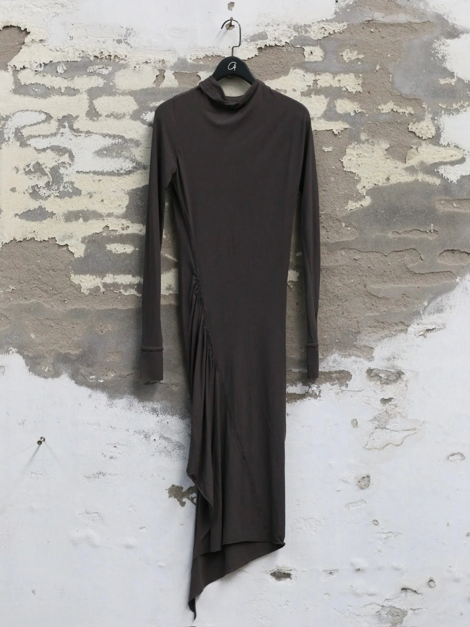 Marc Le Bihan Fall/Winter 2025 Long Lightweight Cotton Four-Seam Dress/T-Shirt 2873 MLB-2873-GRIS FONCE - Image 4