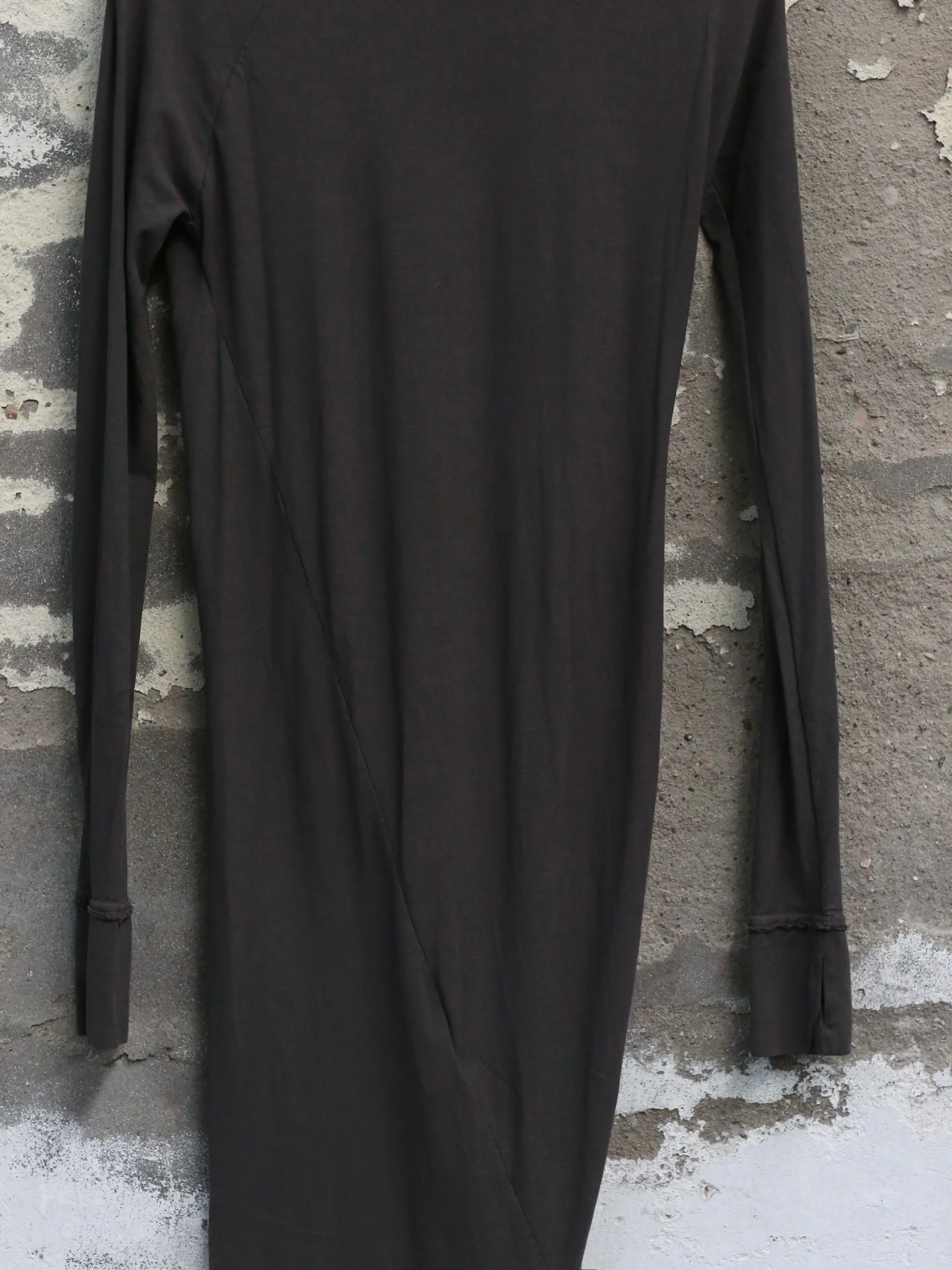 Marc Le Bihan Fall/Winter 2025 Long Lightweight Cotton Four-Seam Dress/T-Shirt 2873 MLB-2873-GRIS FONCE - Image 6