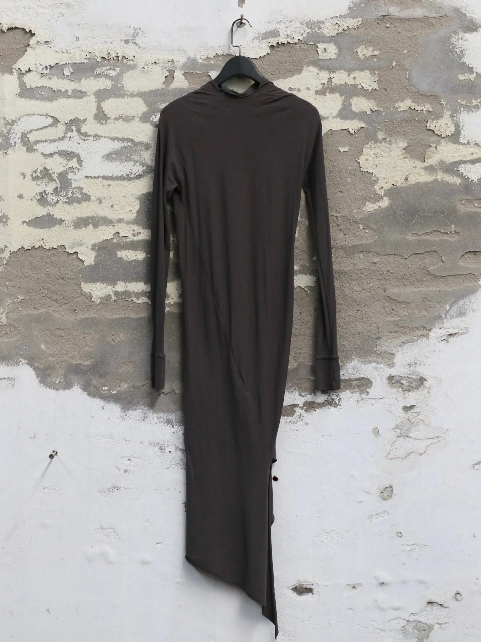 Marc Le Bihan Fall/Winter 2025 Long Lightweight Cotton Four-Seam Dress/T-Shirt 2873 MLB-2873-GRIS FONCE - Image 7