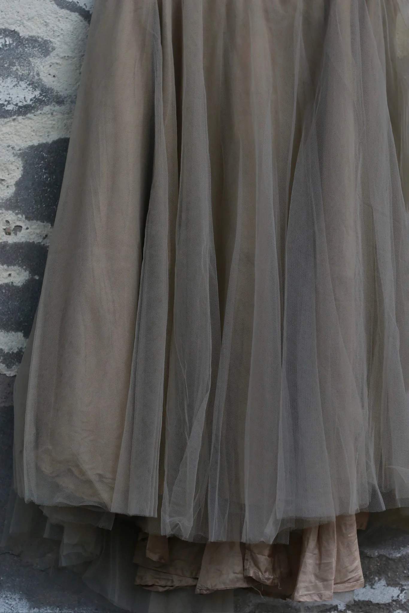 Marc Le Bihan Fall/Winter 2025 Three-Layer Egg-Shaped Skirt 2581 French Handmade Plant Dye MLB-2581-TAUPE - Image 2