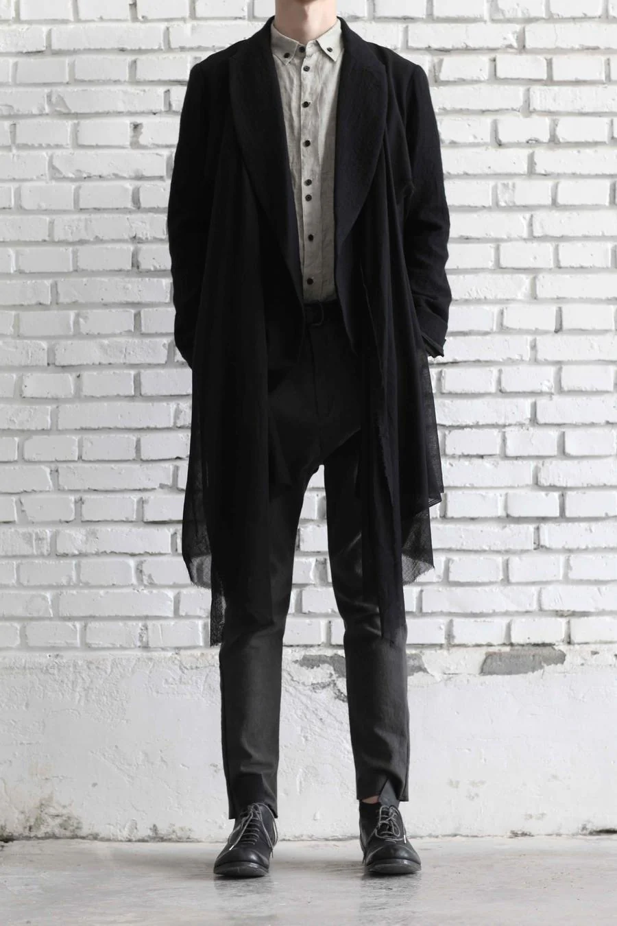 Marc Le Bihan Wool Blazer Flowing Silk 1320 Black - Image 3