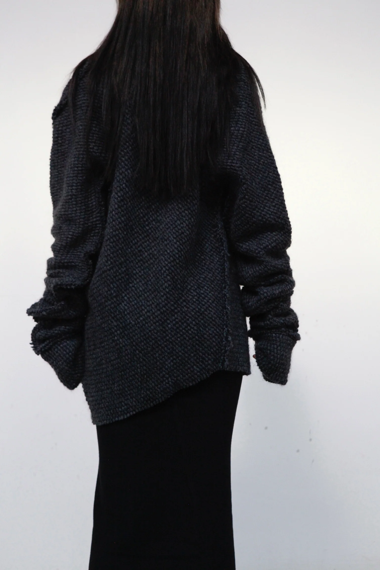 Marc Le Bihan Turtleneck Four Seam Sweater 2731 France MLB-2731-HUI Grey - Image 7