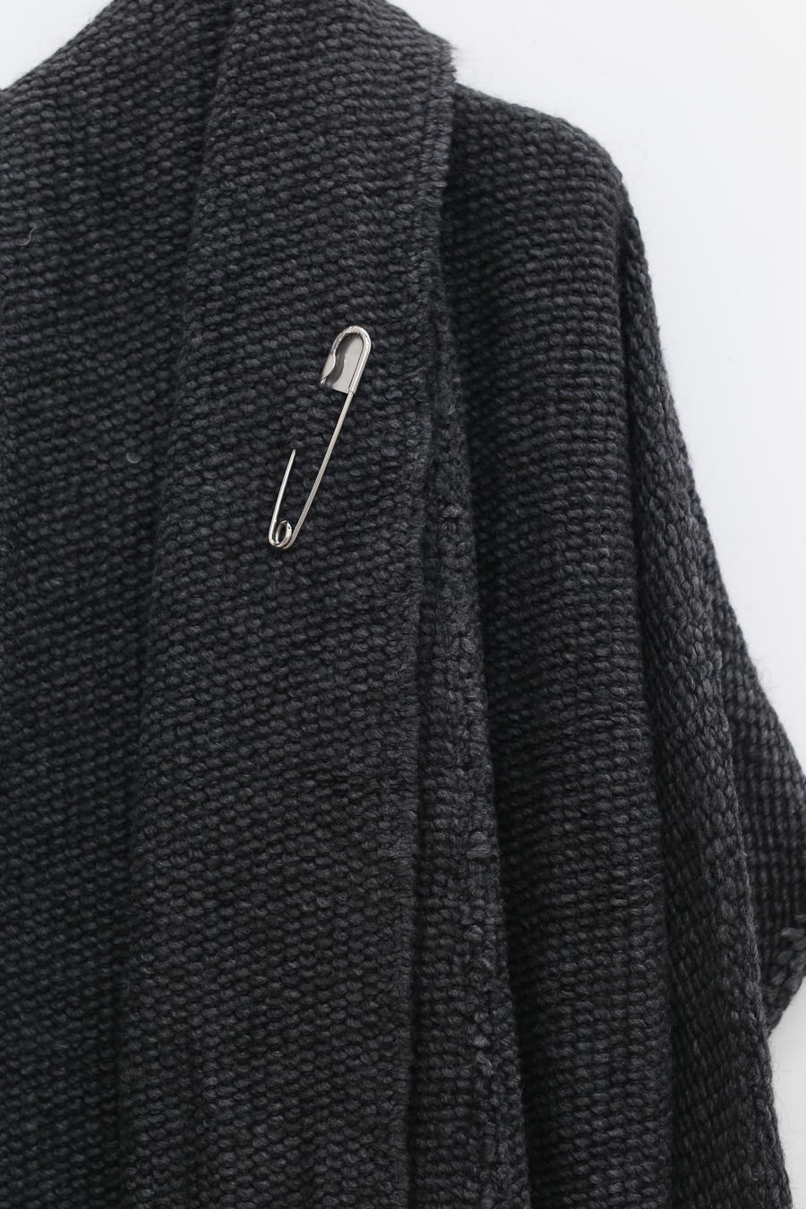 Marc Le Bihan Gillette Asymmetric Sweater Cardigan Alpaca 2735 France MLB-2735-HUI Grey - Image 2