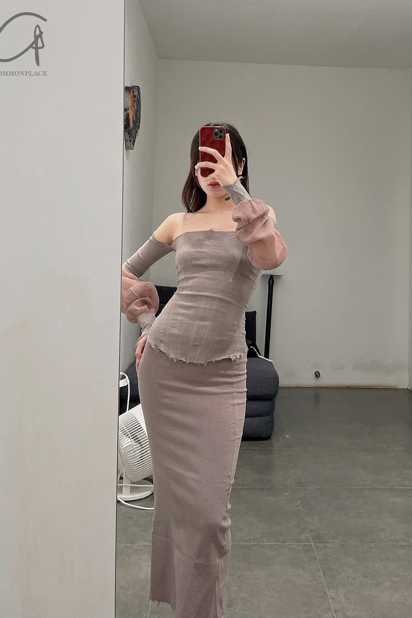 marc le bihan skirt short 25901-E21 VIEUX ROSE - Image 12