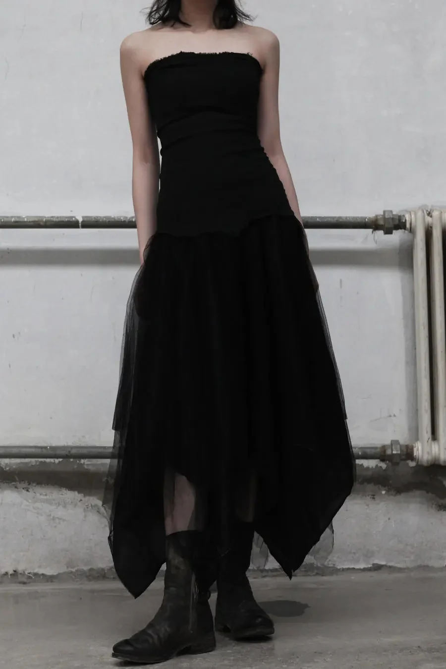 Marc Le Bihan 2590 Collection of Triple Tulle Silk Skirts Handmade in France MLB-2590-HEI Black - Image 16