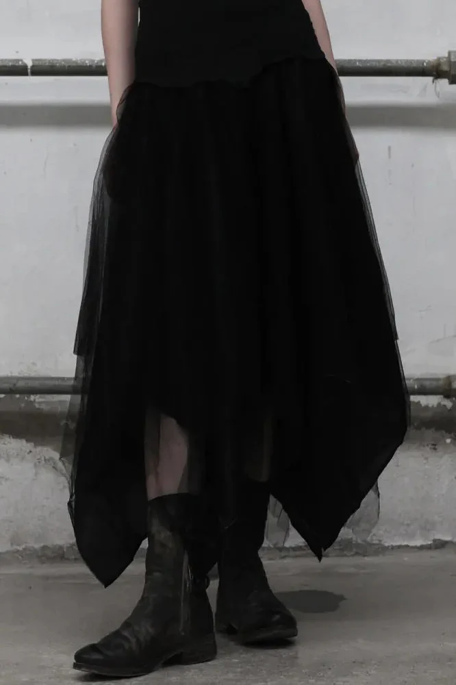 Marc Le Bihan 2590 Collection of Triple Tulle Silk Skirts Handmade in France MLB-2590-HEI Black - Image 2