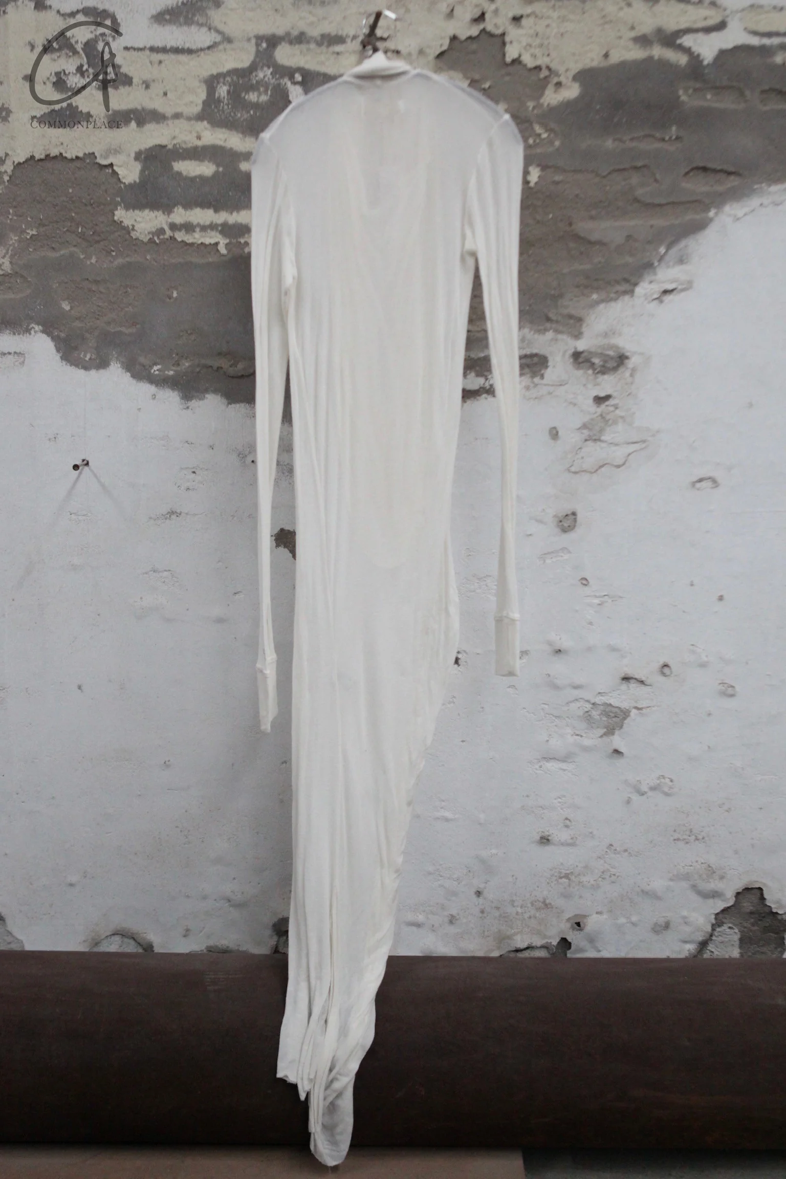 Marc Le Bihan irregular T-shirt dress 2871 MLB-2871-H24-25-ECRU - Image 4