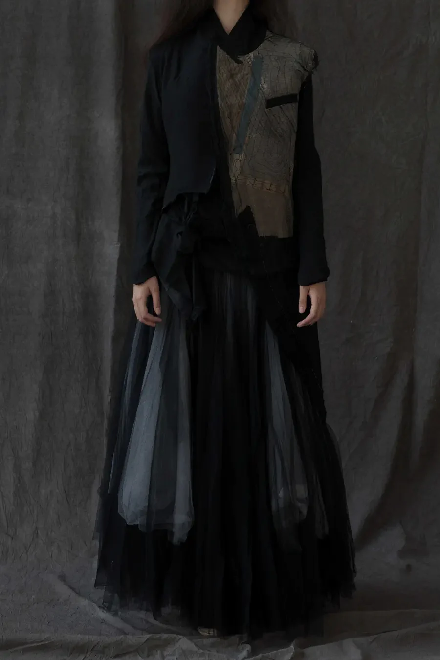 MARC LE BIHAN lace puffy skirt 25000 black/white - Image 4