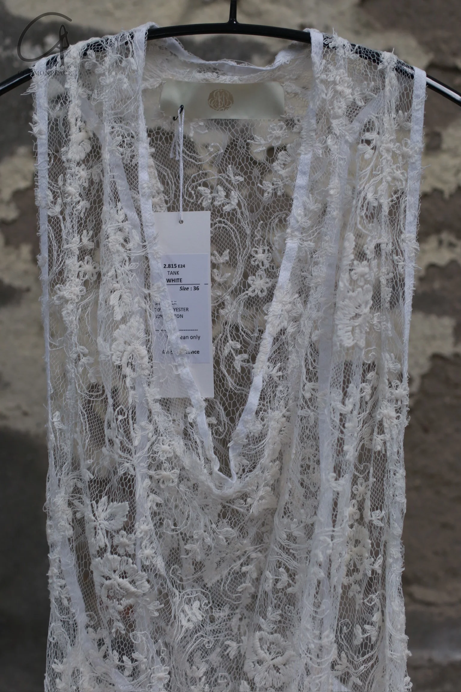 Marc Le Bihan Lace Tank Dress France MLB-2815-WHITE - Image 2