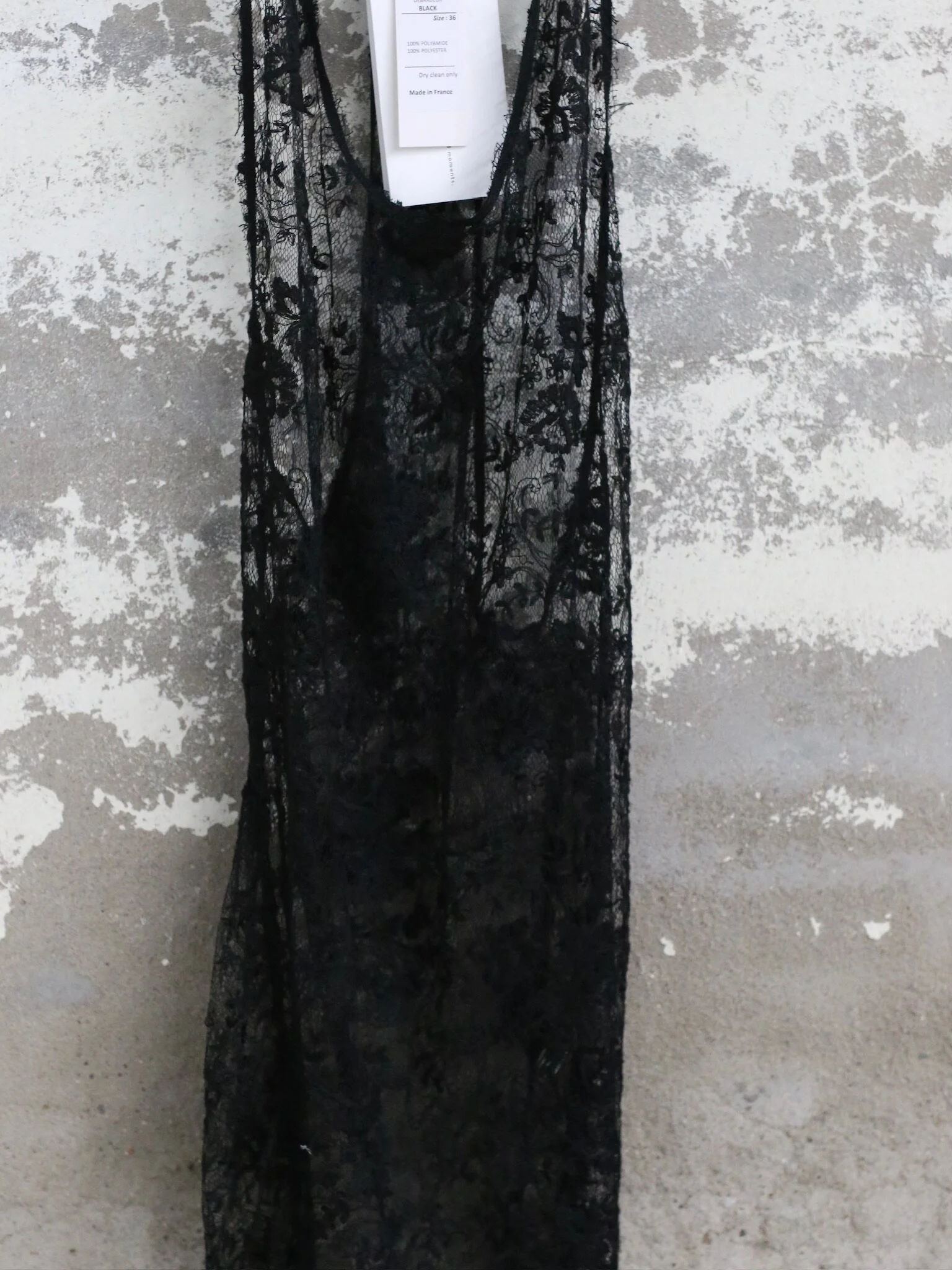 Marc Le Bihan Lace Vest Dress 2812 (France) MLB-2812-BLACK - Image 6