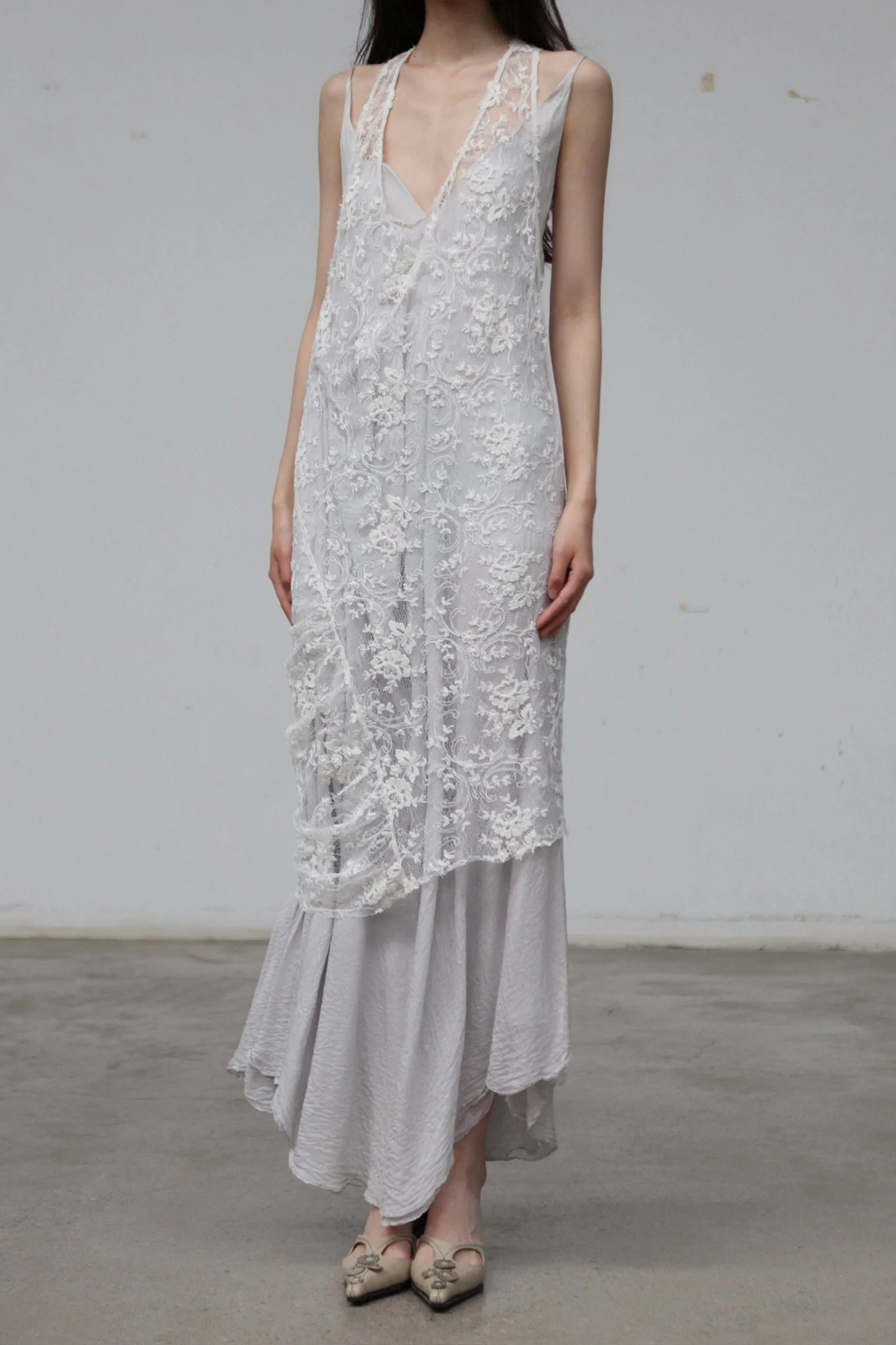 Marc Le Bihan Lace Vest Dress 2812 (France) MLB-2812-WHITE - Image 2