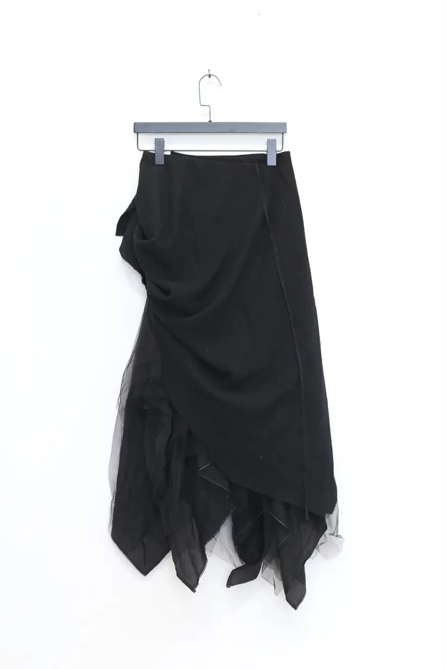 Marc Le Bihan Layered Irregular Skirt 2597 H21 Black - Image 8