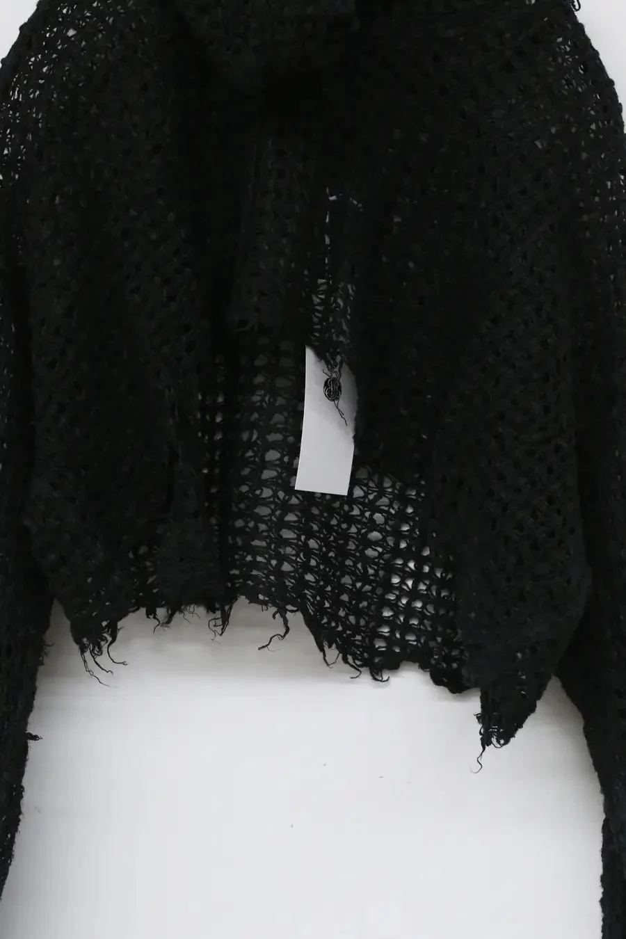 marc le bihan linen crop top 2860-E21 BLACK black - Image 9