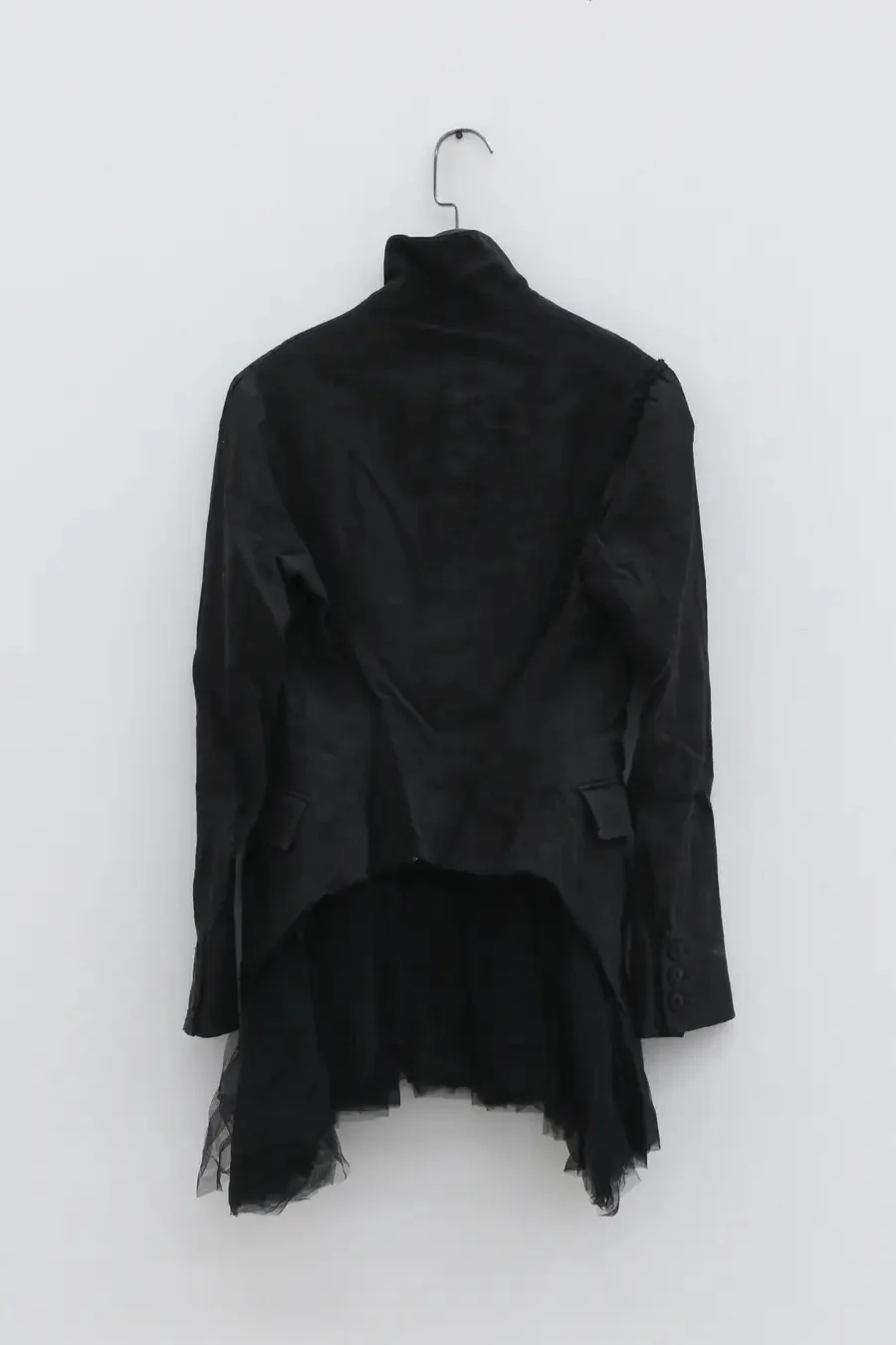 marc le bihan linen frill top 2224-E21 BLACK - Image 16