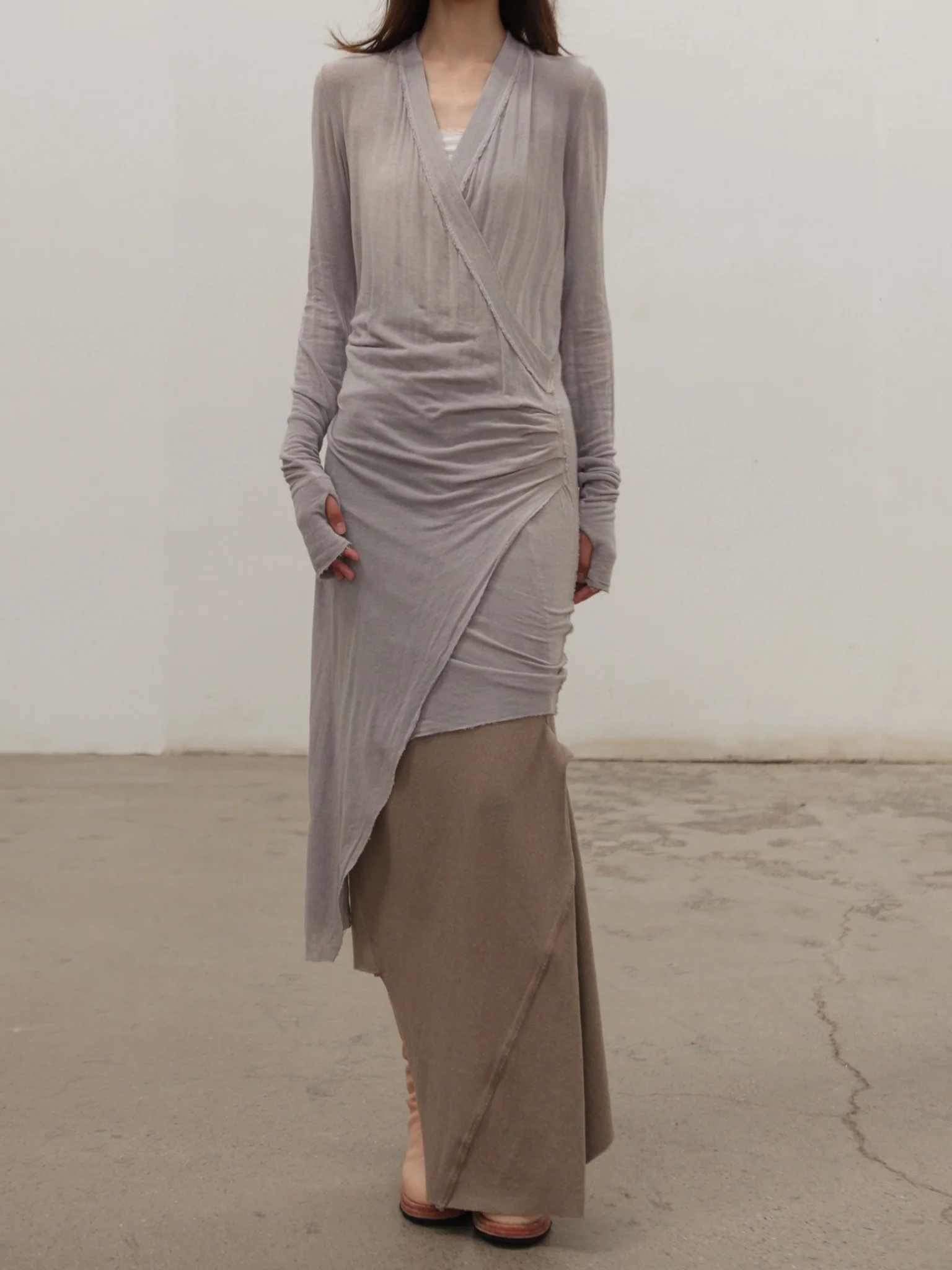Marc Le Bihan Long Mesh Skirt 2752 Collection Cotton MLB-2752-chanvre - Image 7