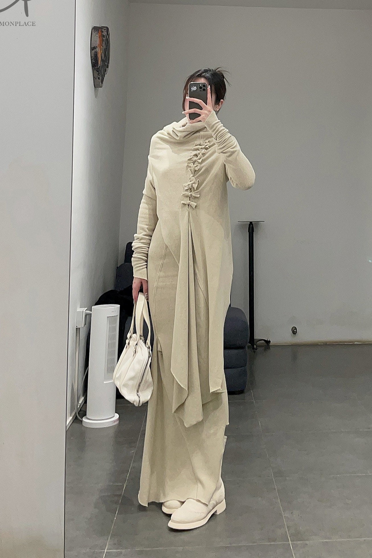 Marc le bihan long net eye skirt 2752 tilleul - Image 29