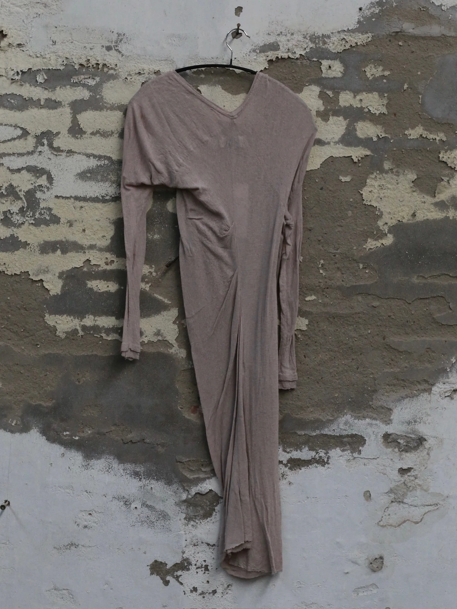 Marc Le Bihan Long-Sleeve Dress with Shoulder Support 2865 MLB-2865-25AW-BEIGE - Image 6