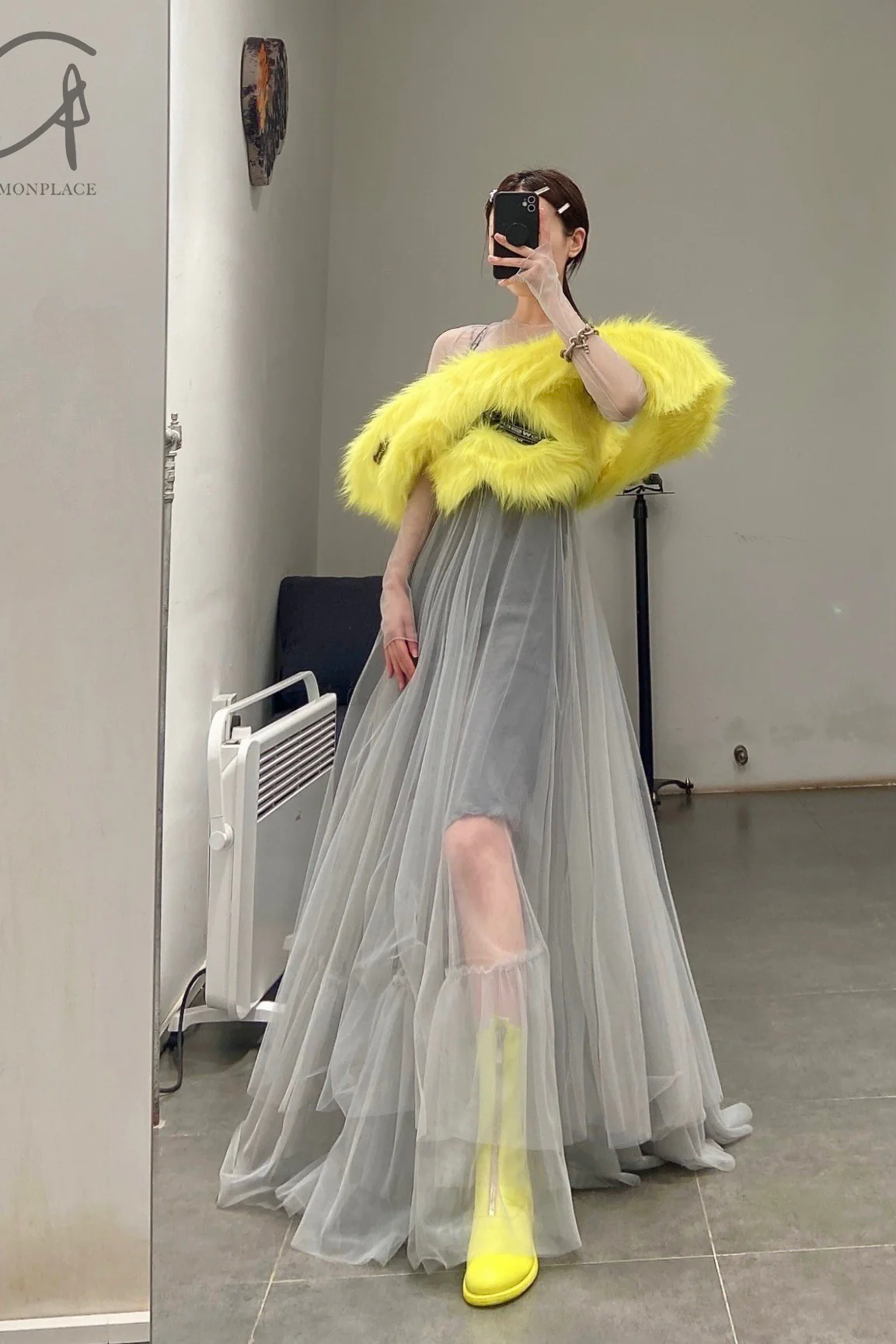 marc le bihan long-sleeved gauze skirt  MLB-2162-HUI grey - Image 15