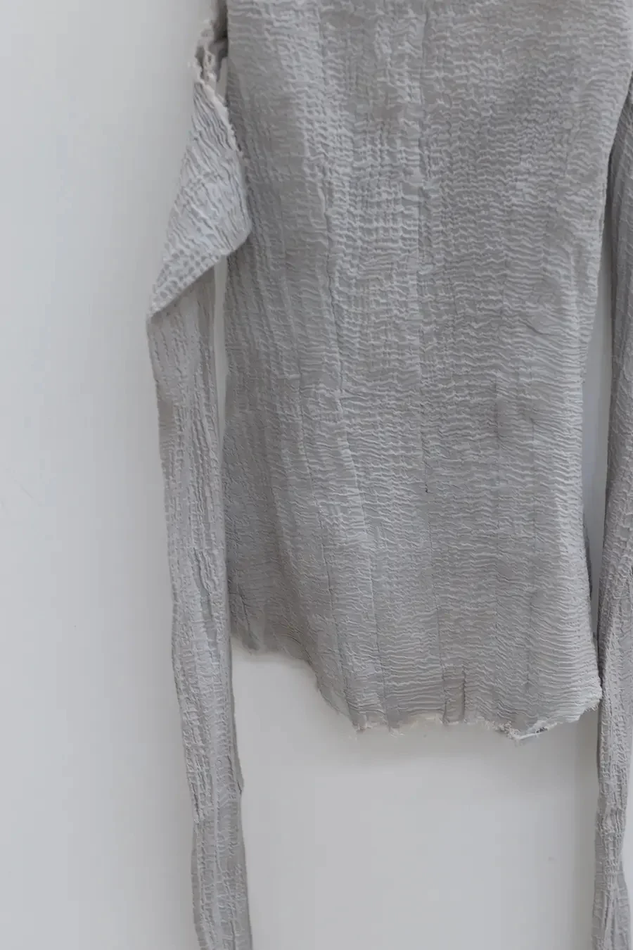 marc le bihan off shoulder long sleeve top 26958 E23 gray - Image 6