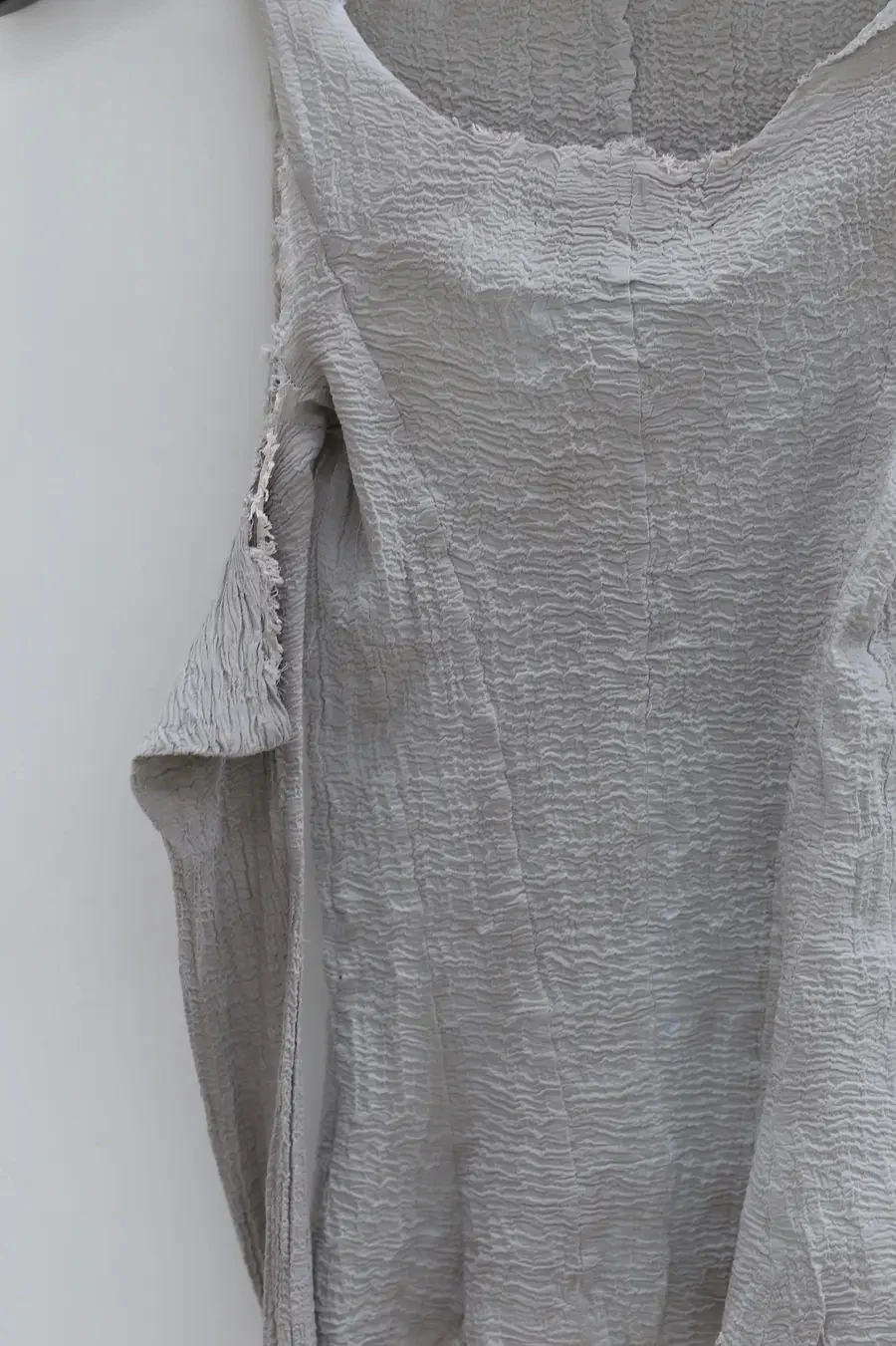 marc le bihan off shoulder long sleeve top 26958 E23 gray - Image 7
