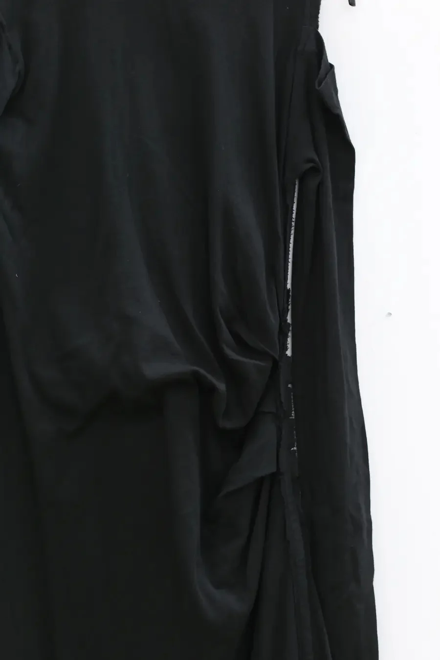 marc le bihan off shoulder pleated dress 2849 E23 black - Image 5