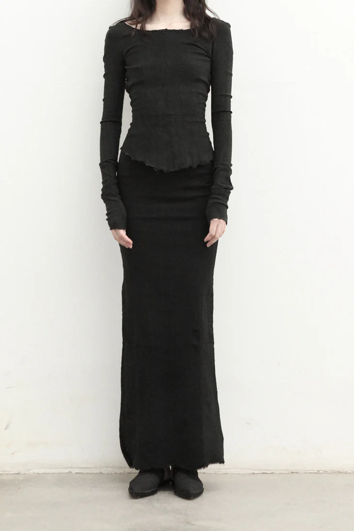 marc le bihan black halter stretch top 26907 - Image 4