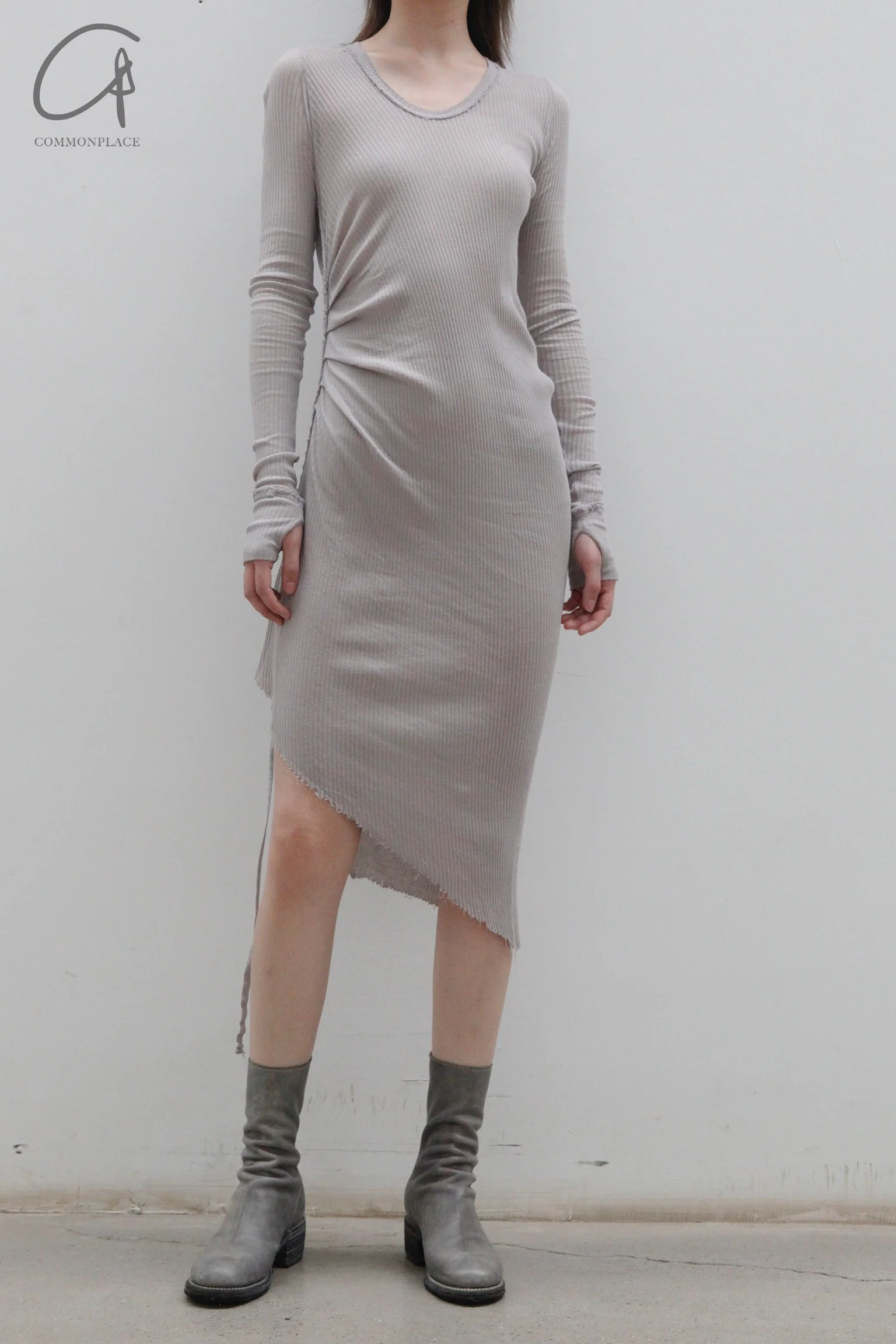 marc le bihan pleated dress MLB-2847 E23-CHAMOIX