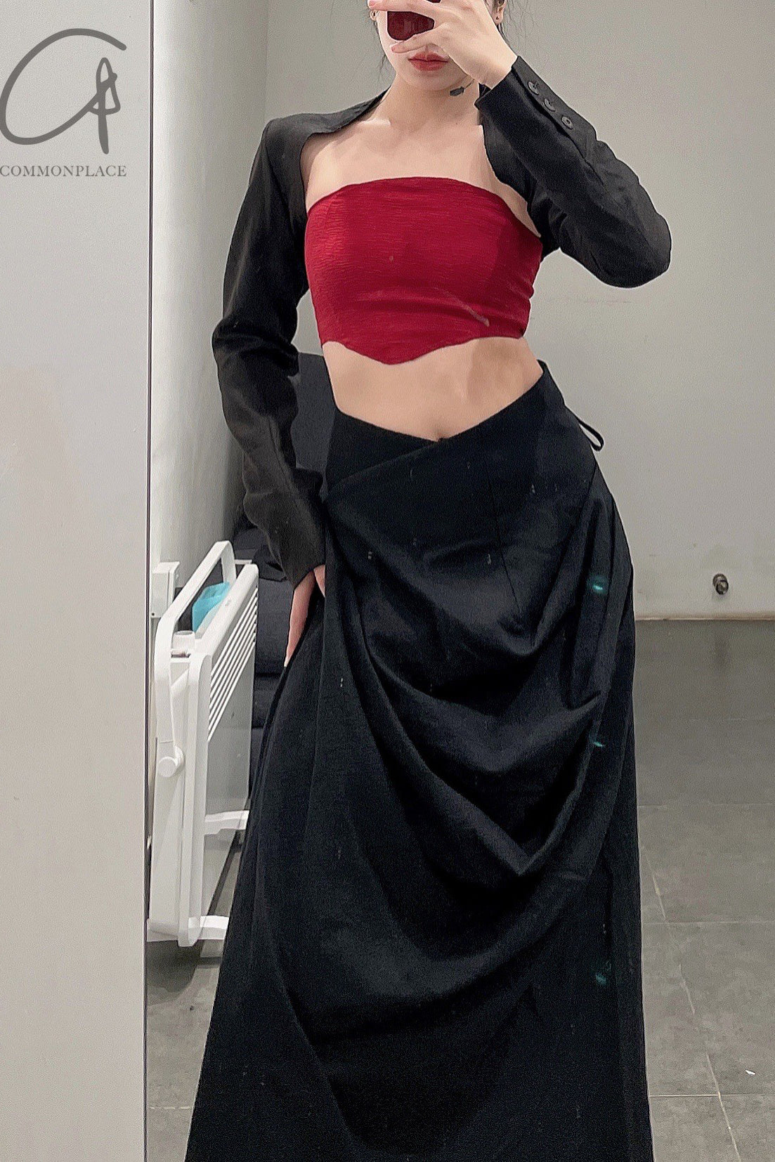 Marc Le Bihan Pleated Wool Skirt French Handmade MLB-2502-HEI Black - Image 17