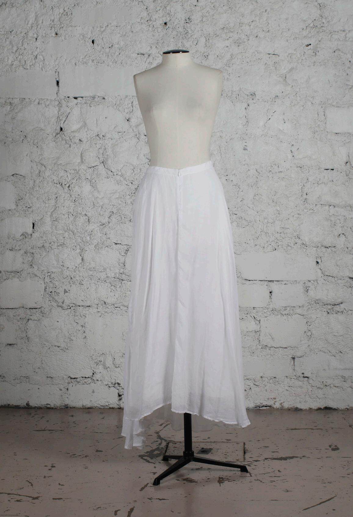 Marc Le Bihan PONGE Halter Skirt 2507, French Handmade, MLB-2507-WHITE - Image 6