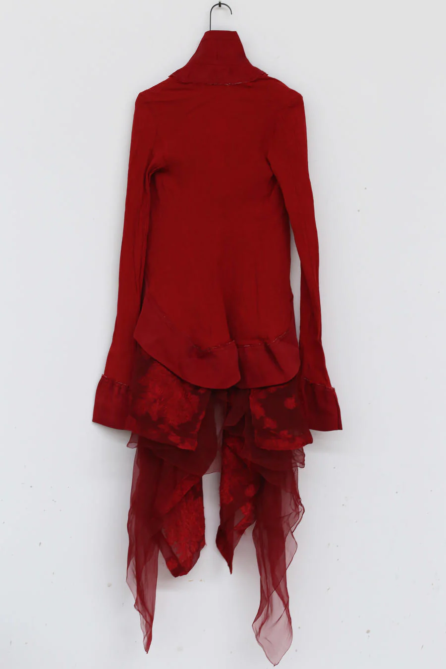 Marc Le Bihan Silky Long Sleeve Jacket Collection Highly Handcrafted France MLB-22914-HONG Red PMLB3 - Image 7