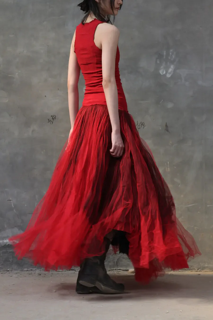 Marc Le Bihan Red Sleeveless Dress 21902 - Image 4
