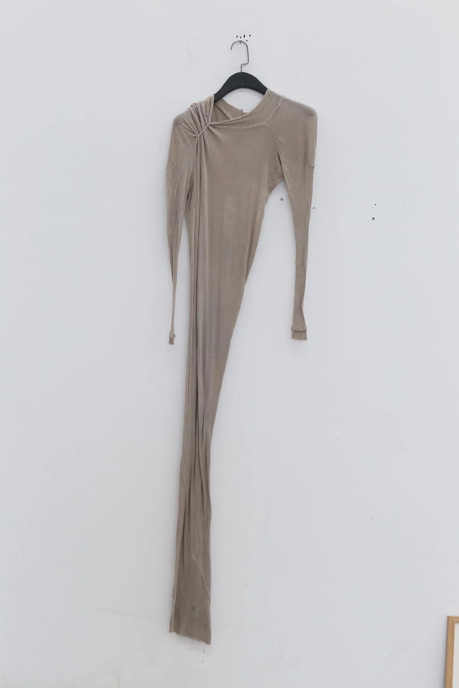 Marc Le Bihan Long-Sleeved Dress with Shoulder Ties Collection 2864 MLB-2864-ZZH PEARL GREY