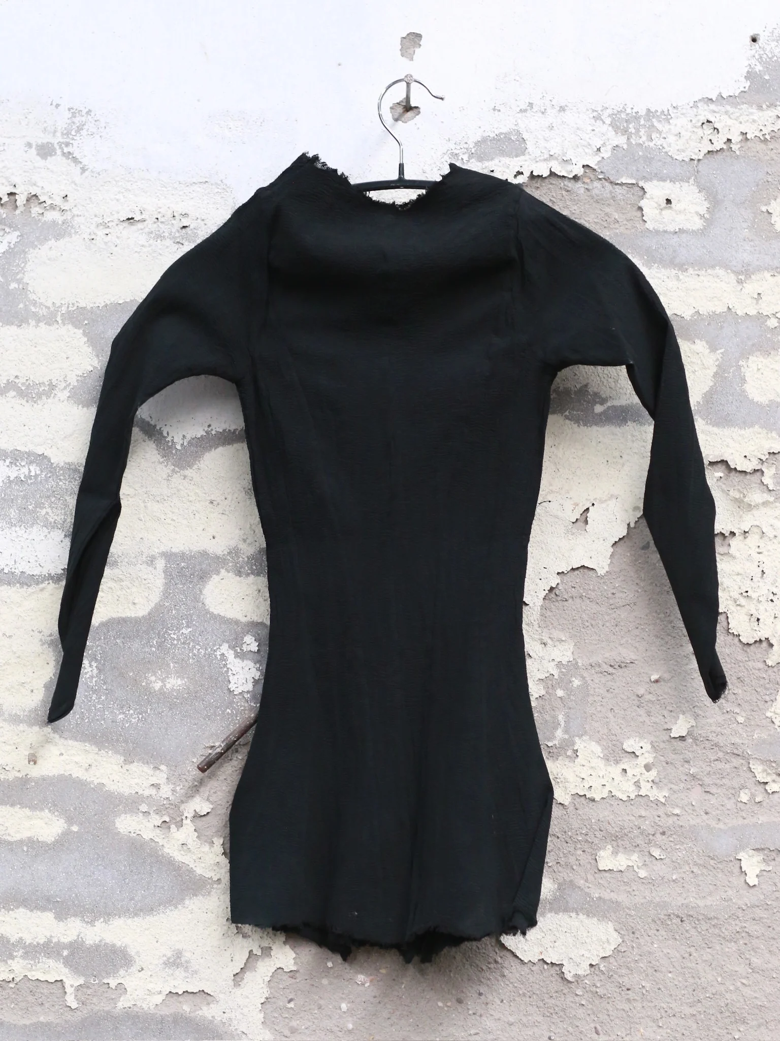 Marc Le Bihan Silk Shrink 3/4 Sleeve Base Top 26905 Handmade in France MLB-26905-NOIR - Image 3