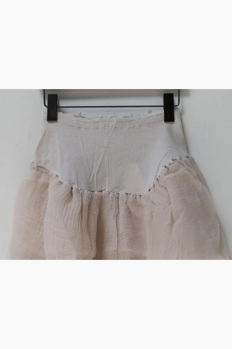 Marc Le Bihan Silk Skirt Six-layer Gauze 25930 Series French Hand-dyed MLB-25930-QHE Light Brown BEIGE - Image 8