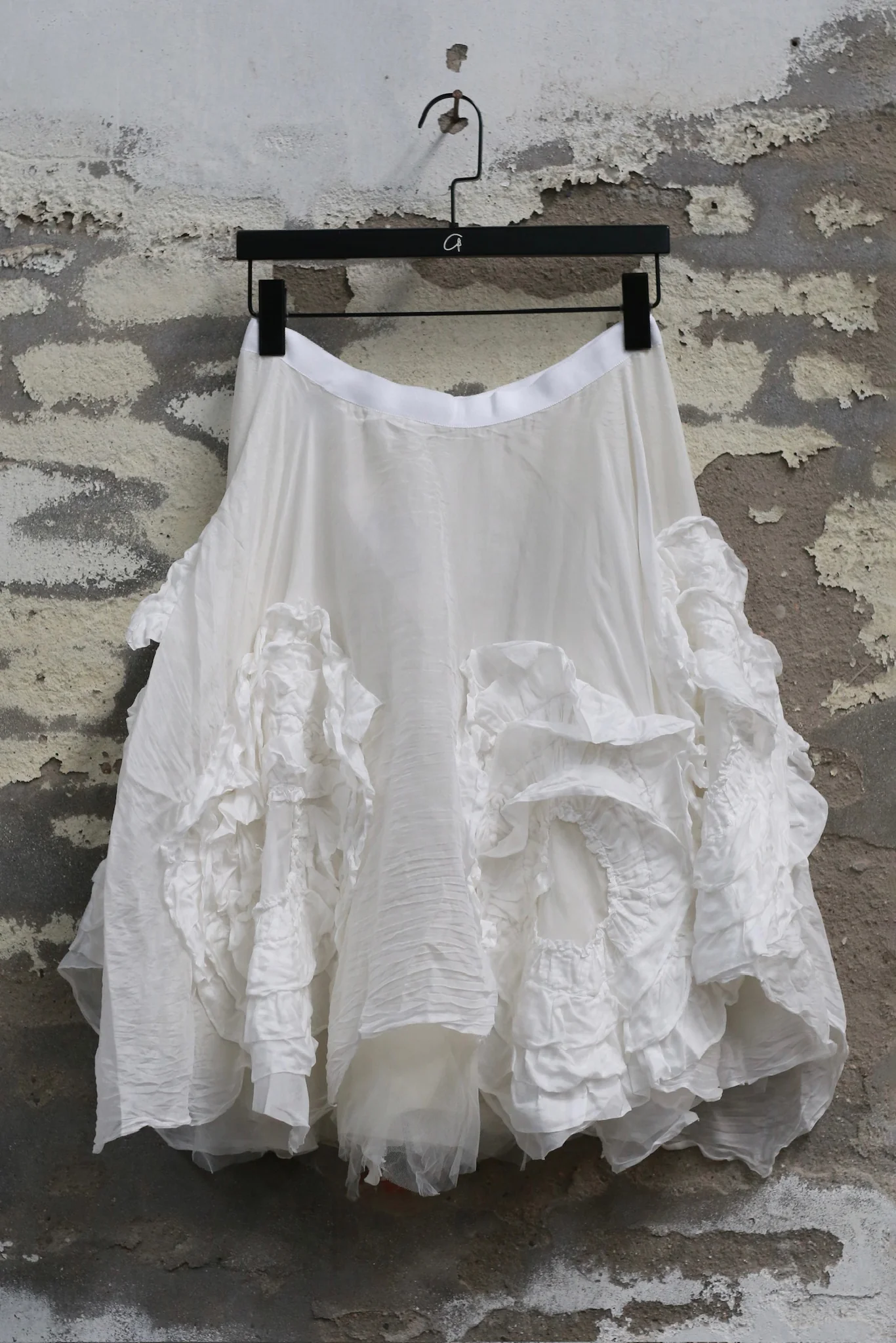 Marc Le Bihan Silk Tulle Floral Midi Skirt Series, France, MLB--2596-E21-ECRU - Image 4