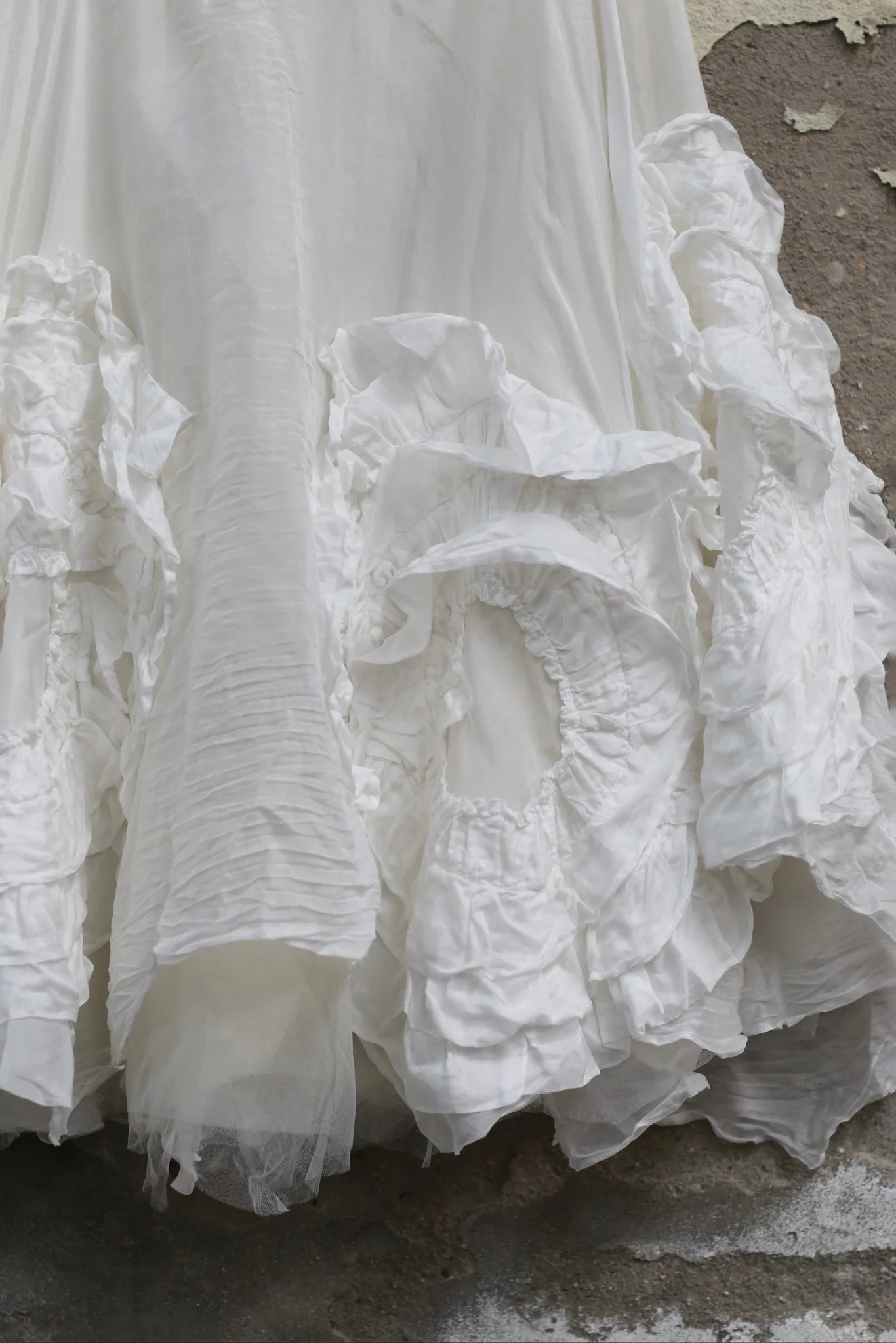 Marc Le Bihan Silk Tulle Floral Midi Skirt Series, France, MLB--2596-E21-ECRU - Image 5