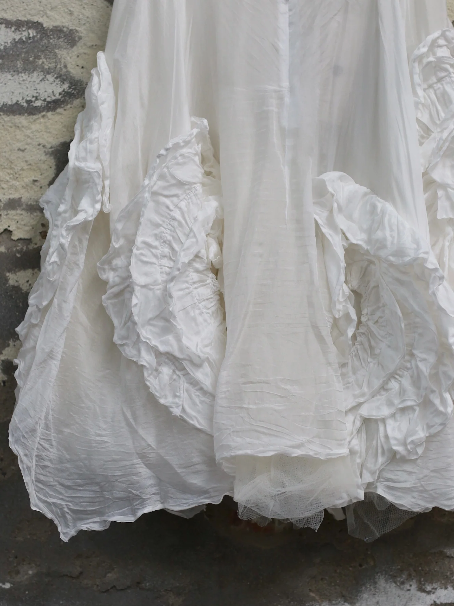 Marc Le Bihan Silk Tulle Floral Midi Skirt Series, France, MLB--2596-E21-ECRU - Image 6