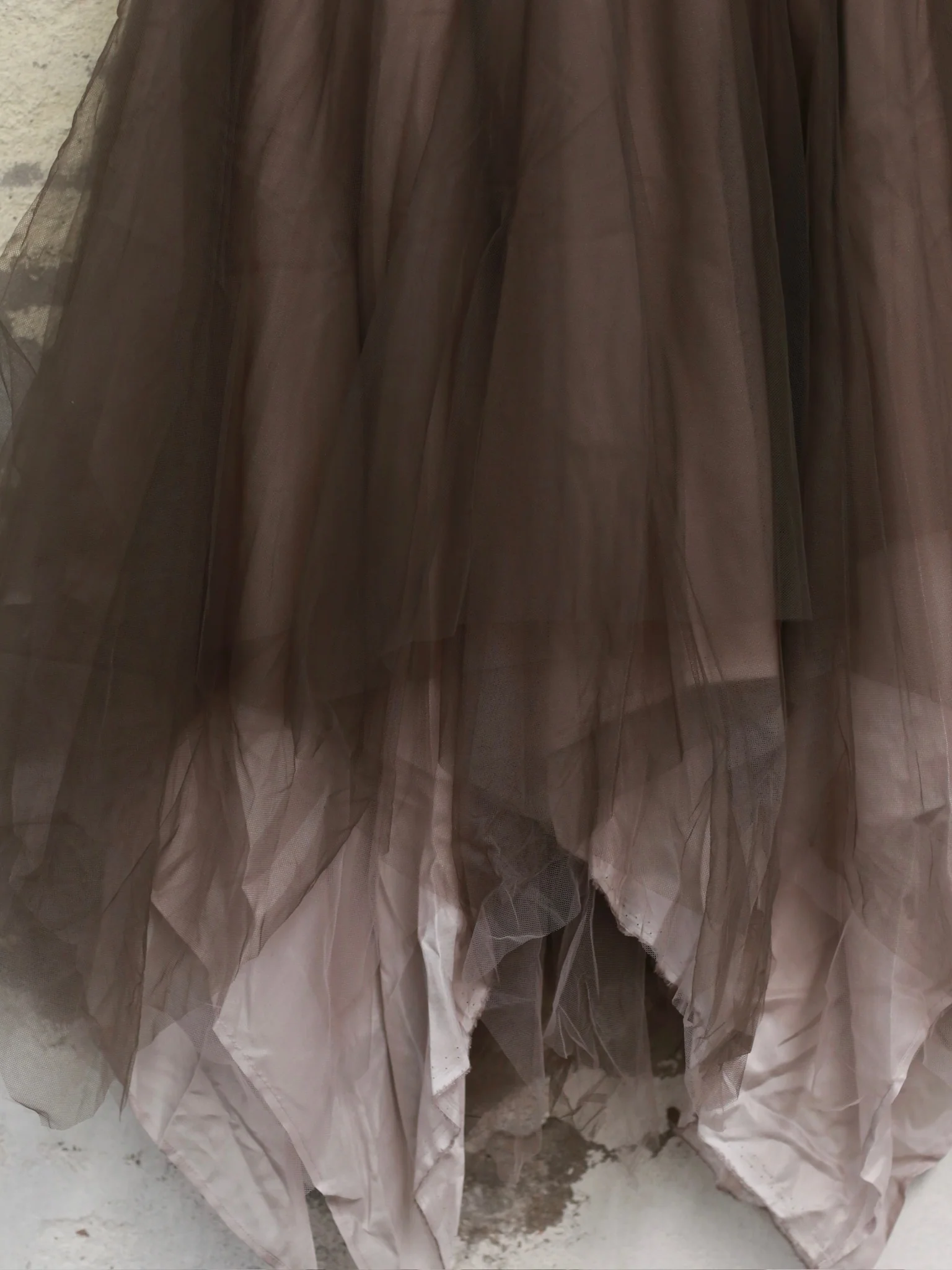 Marc Le Bihan Silk Tulle Skirt 2591 Series Six-layer Tulle French Handmade MLB-2591-BRONZE TAUPE - Image 7