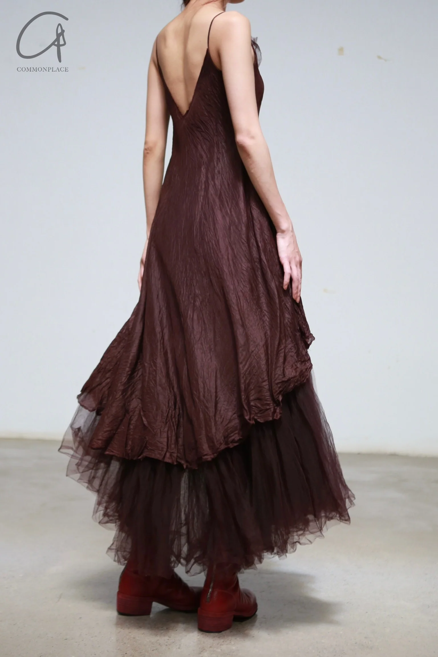 Marc Le Bihan Slip Dress France MLB-2104-AUBERGINE 2105 2104 - Image 5