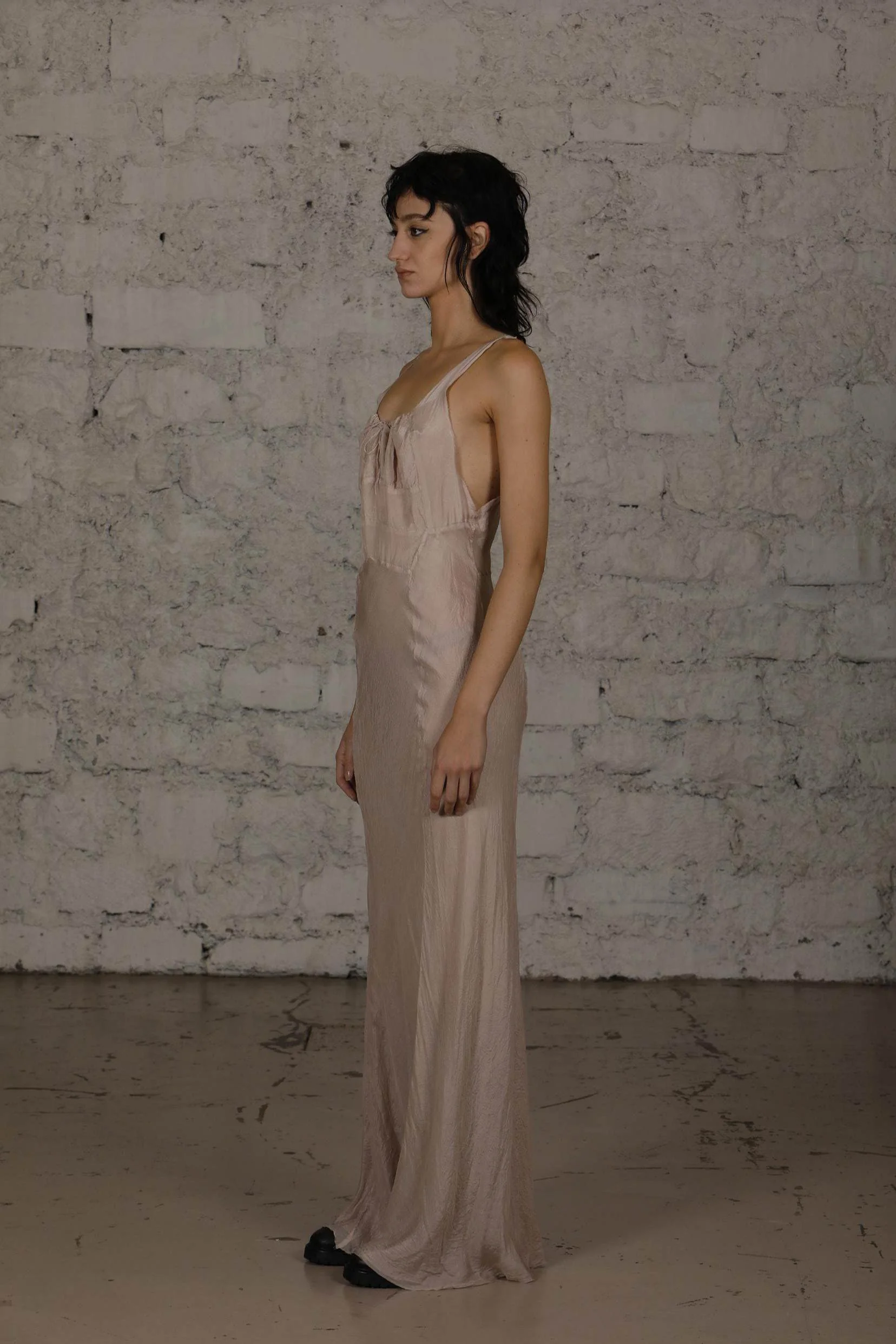 Marc Le Bihan Spring/Summer 2026 Silk Nightgown Dress, France, MLB-2115-POUDRE - Image 10