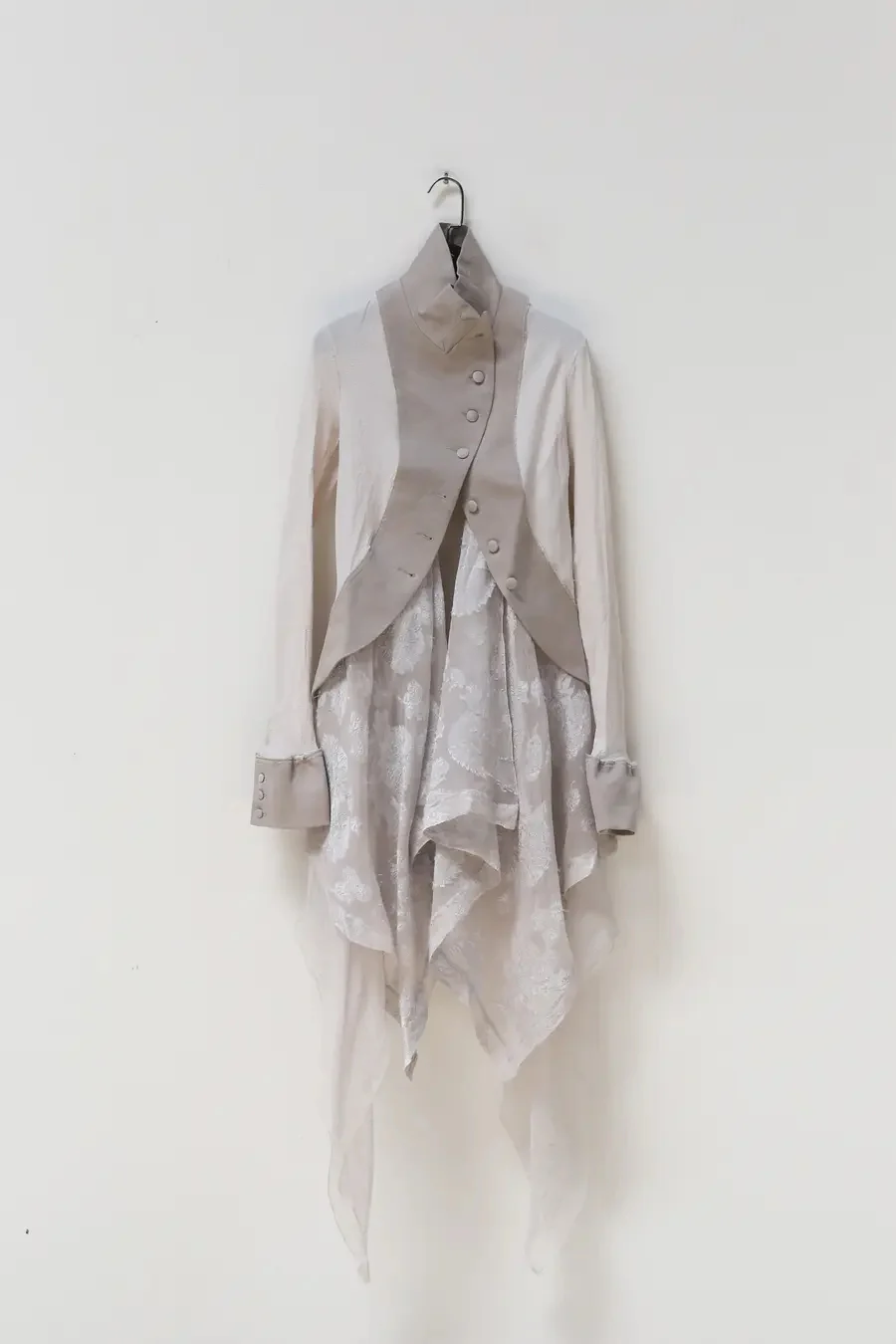 Marc Le Bihan Silky Long Sleeve Jacket Collection Highly Handcrafted France MLB-22914-HUIBAI Off-White PMLB3