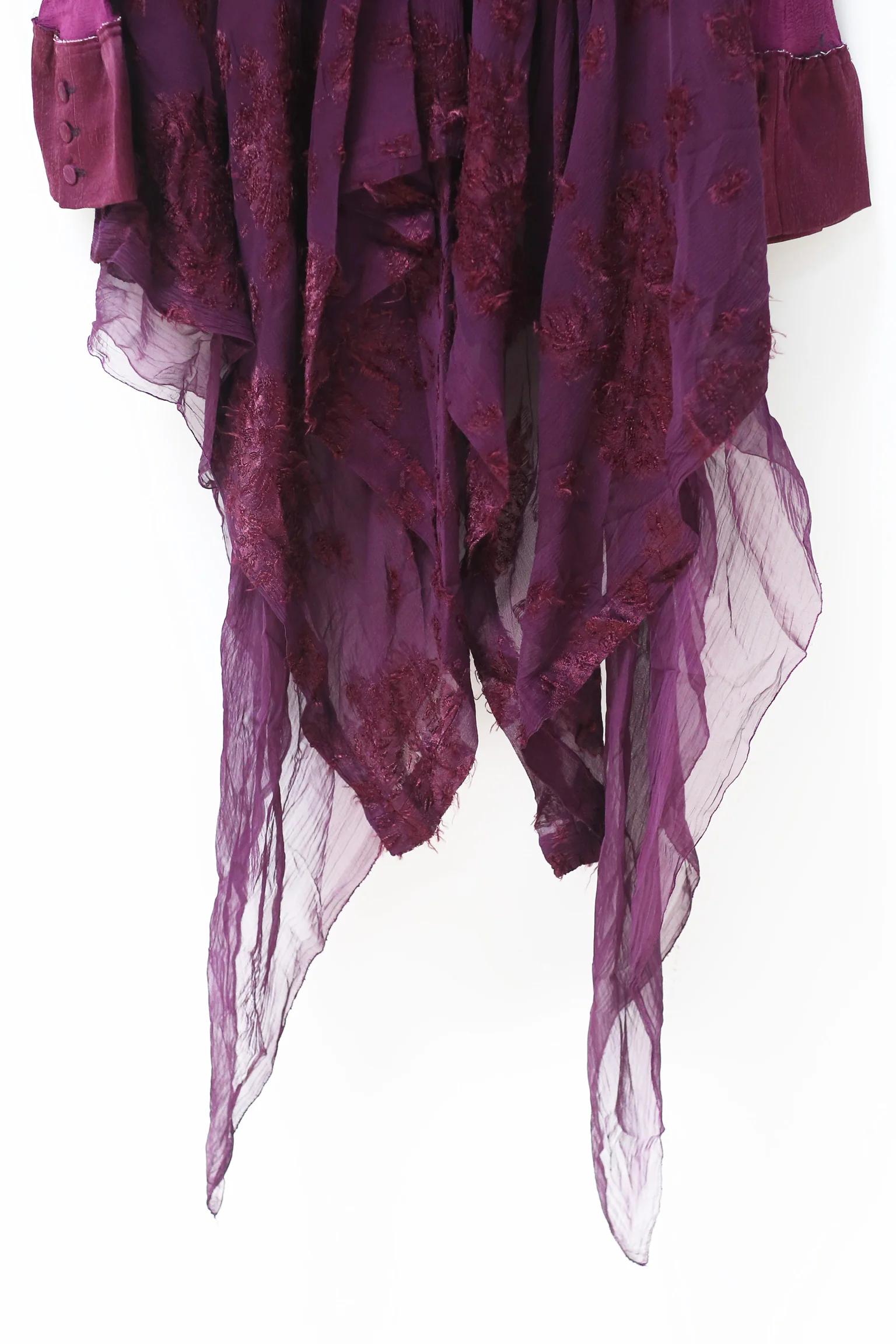 Marc Le Bihan Silky Long Sleeve Jacket Collection Highly Handcrafted France MLB-22914-ZI Purple PMLB3 - Image 2